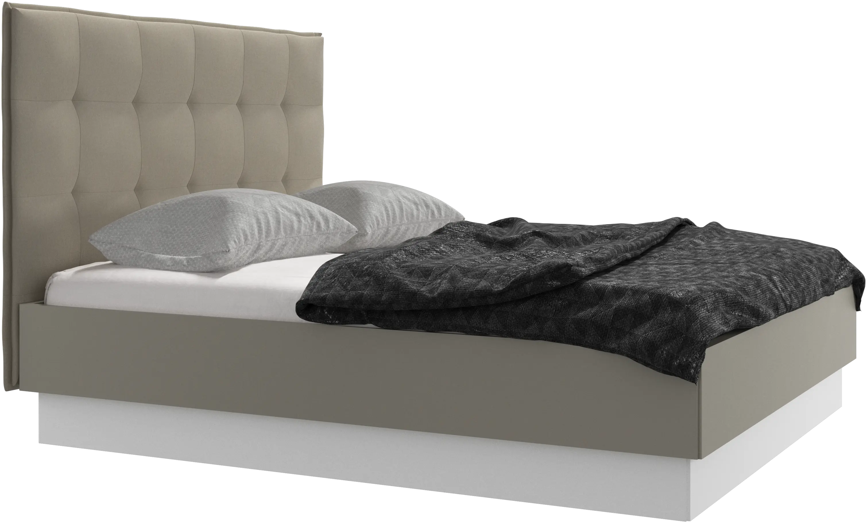 Lugano storage bed with lift-up frame and slats, excl. mattress