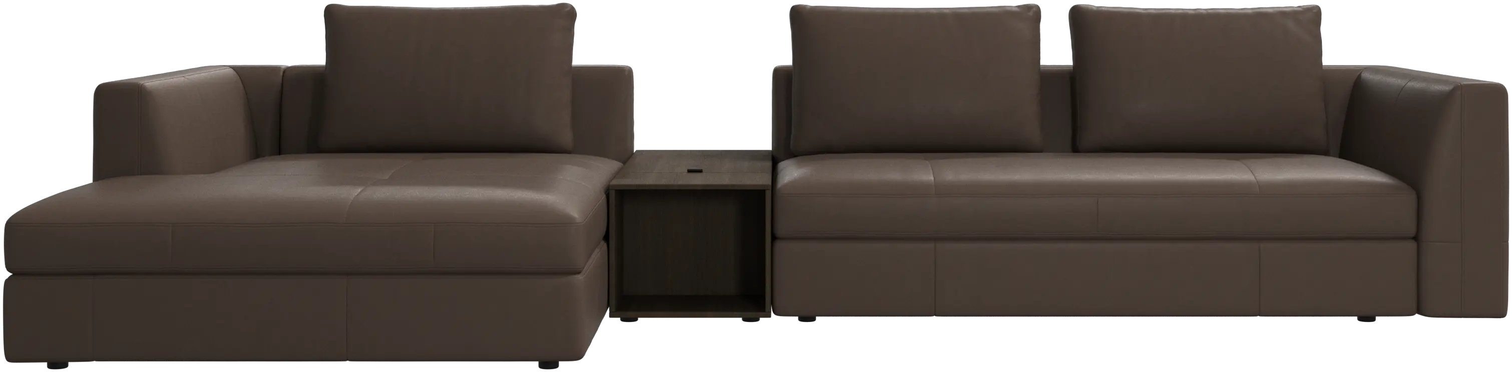 Bergamo chaise longue sofa with storage