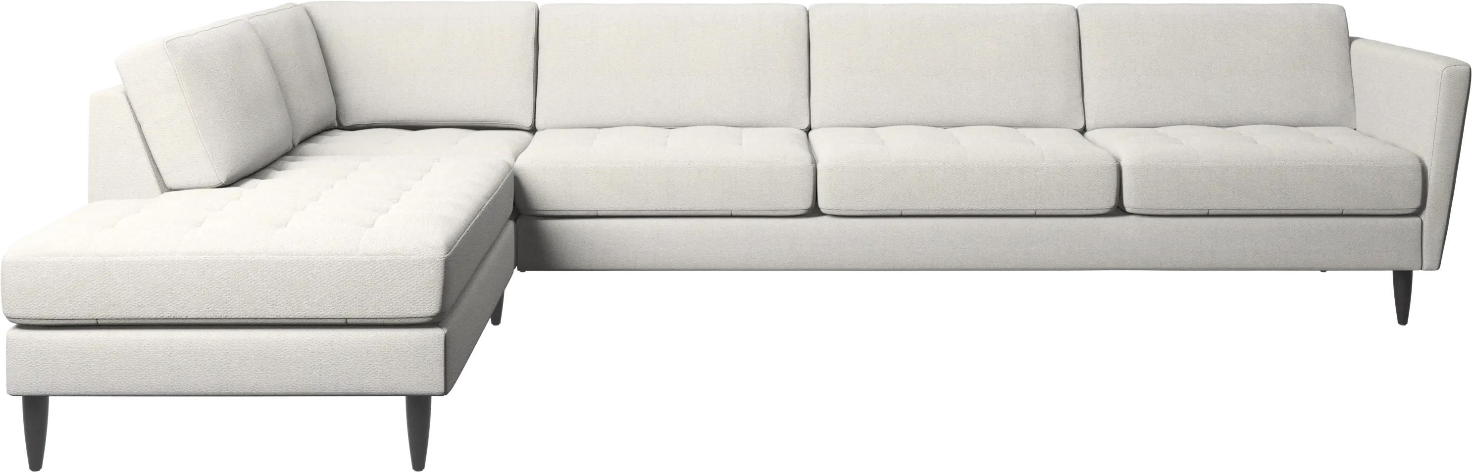 Osaka corner sofa with lounging unit, tufted seat