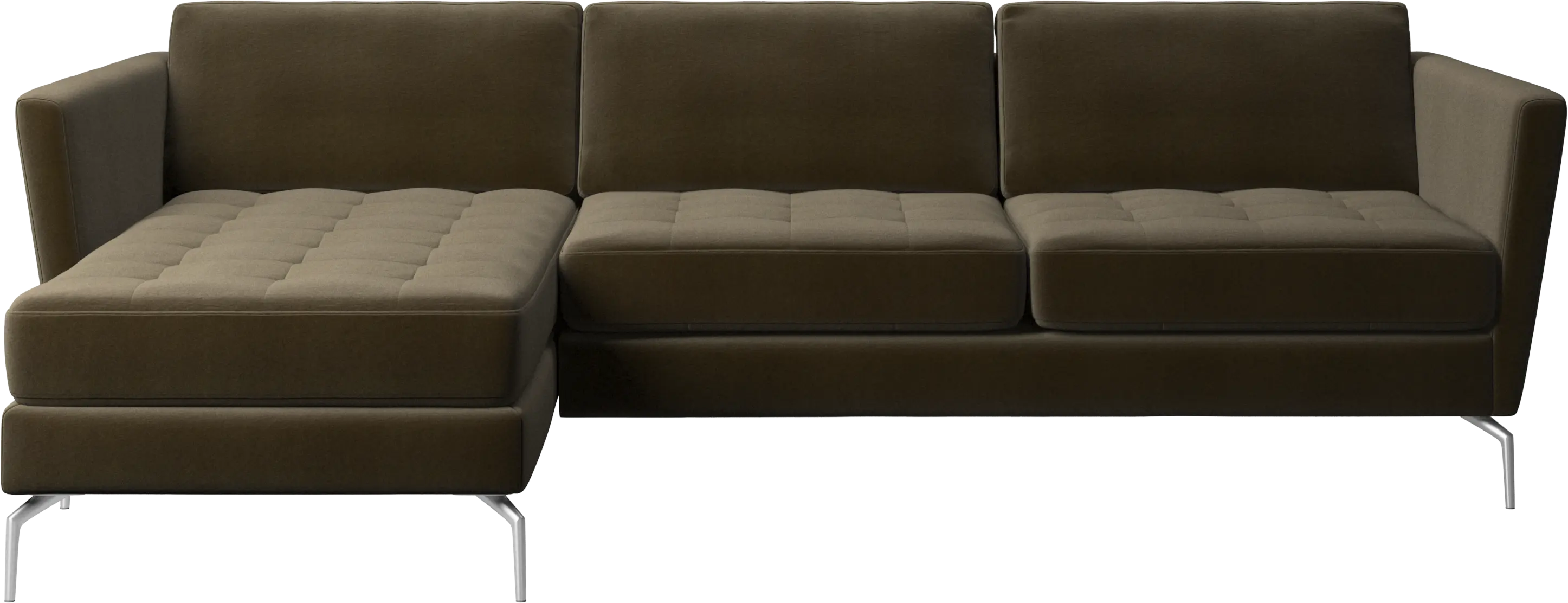 Osaka sofa with resting unit, tufted seat
