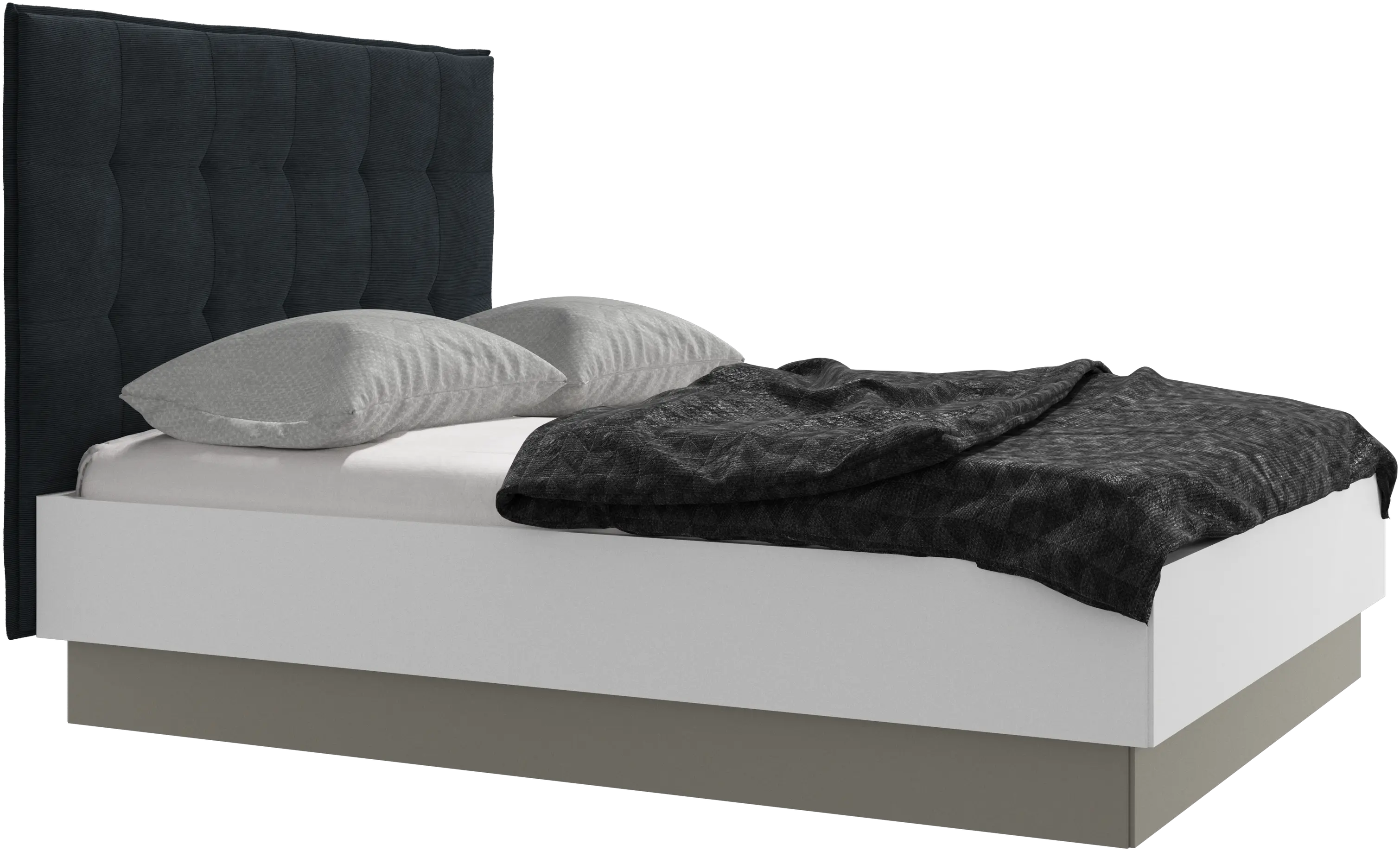 Lugano storage bed with lift-up frame and slats, excl. mattress