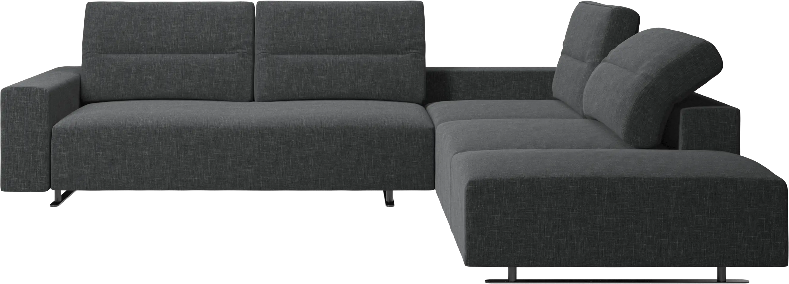 Hampton corner sofa with adjustable back and lounging unit