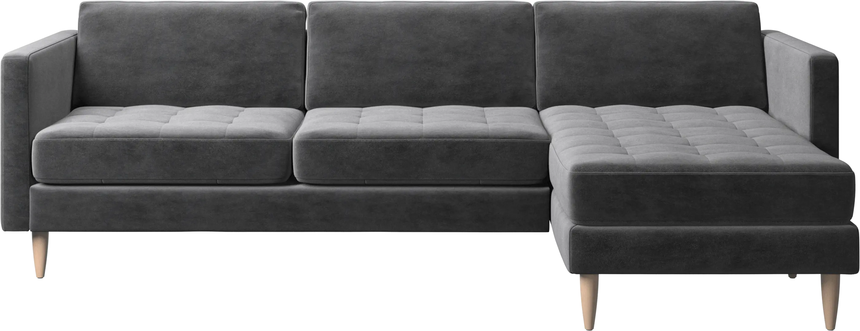 Osaka sofa with resting unit, tufted seat