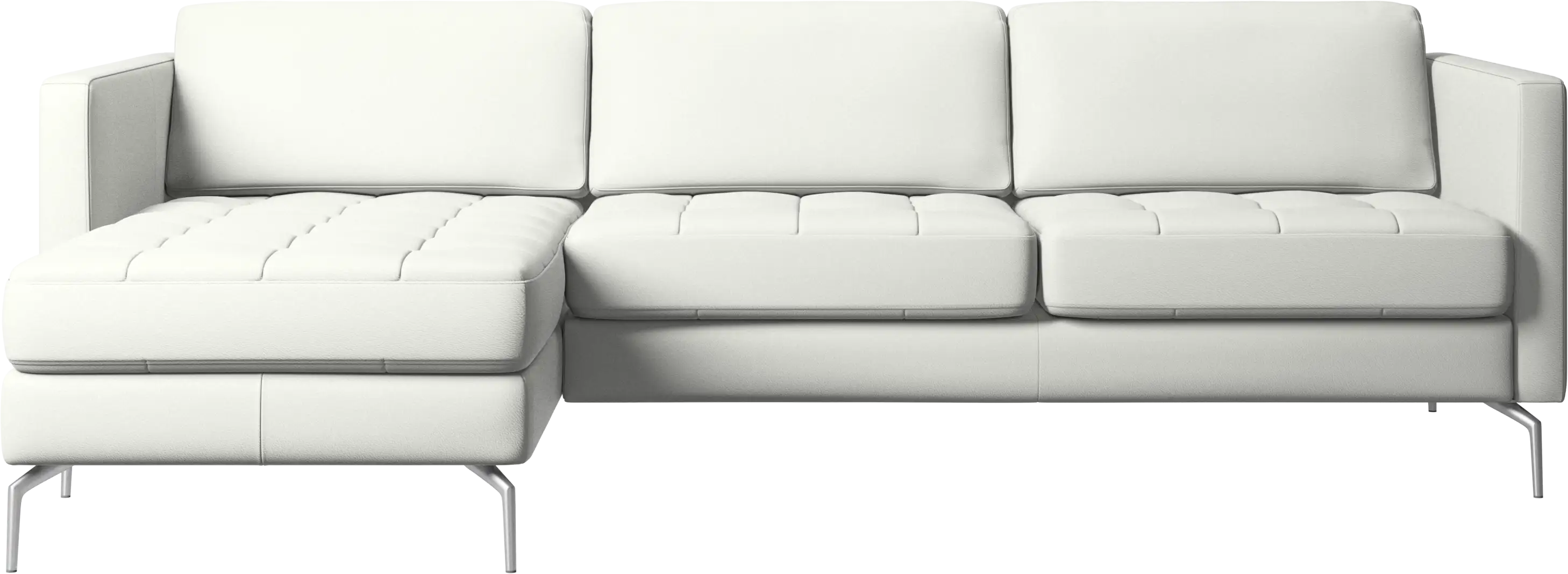 Osaka sofa with resting unit, tufted seat