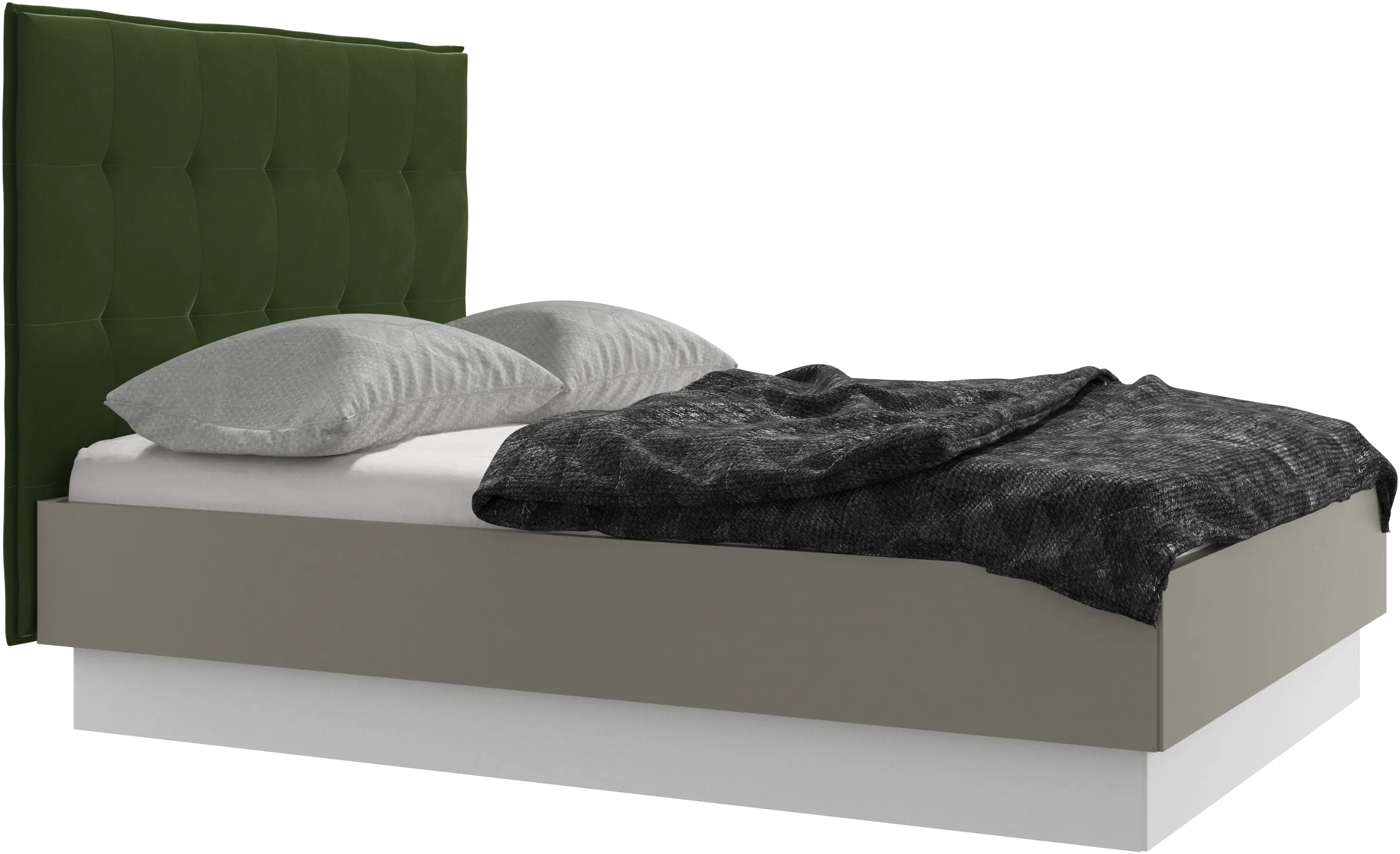 Lugano storage bed with lift-up frame and slats, excl. mattress