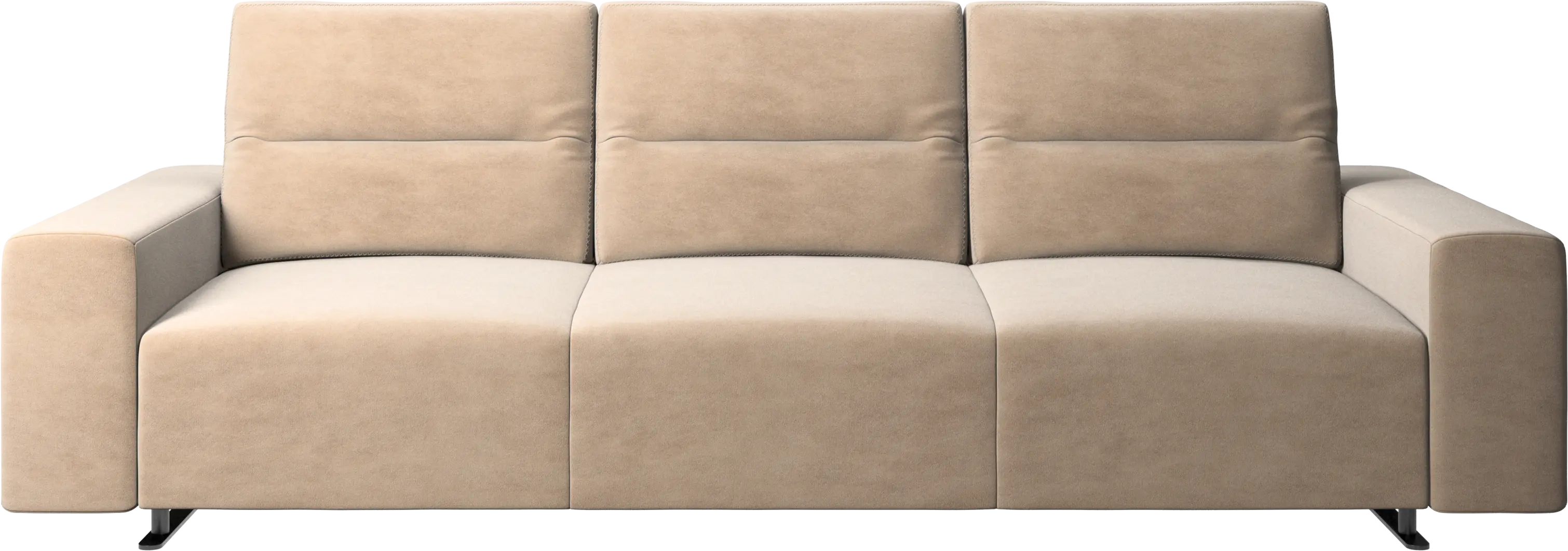 Hampton sofa with adjustable back and storage on the right side