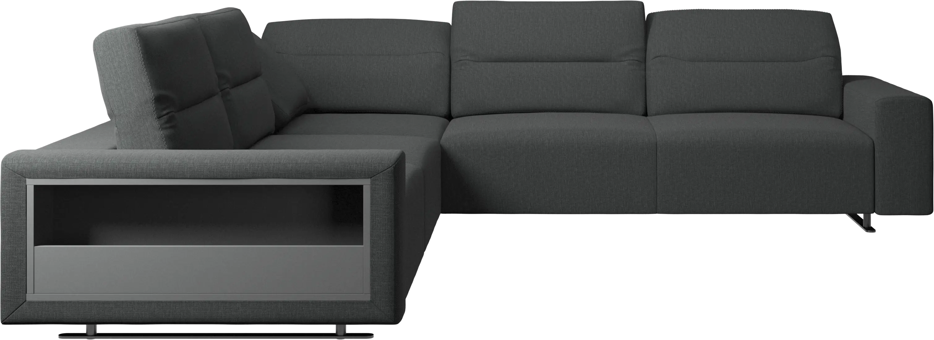 Hampton corner sofa with adjustable back and storage