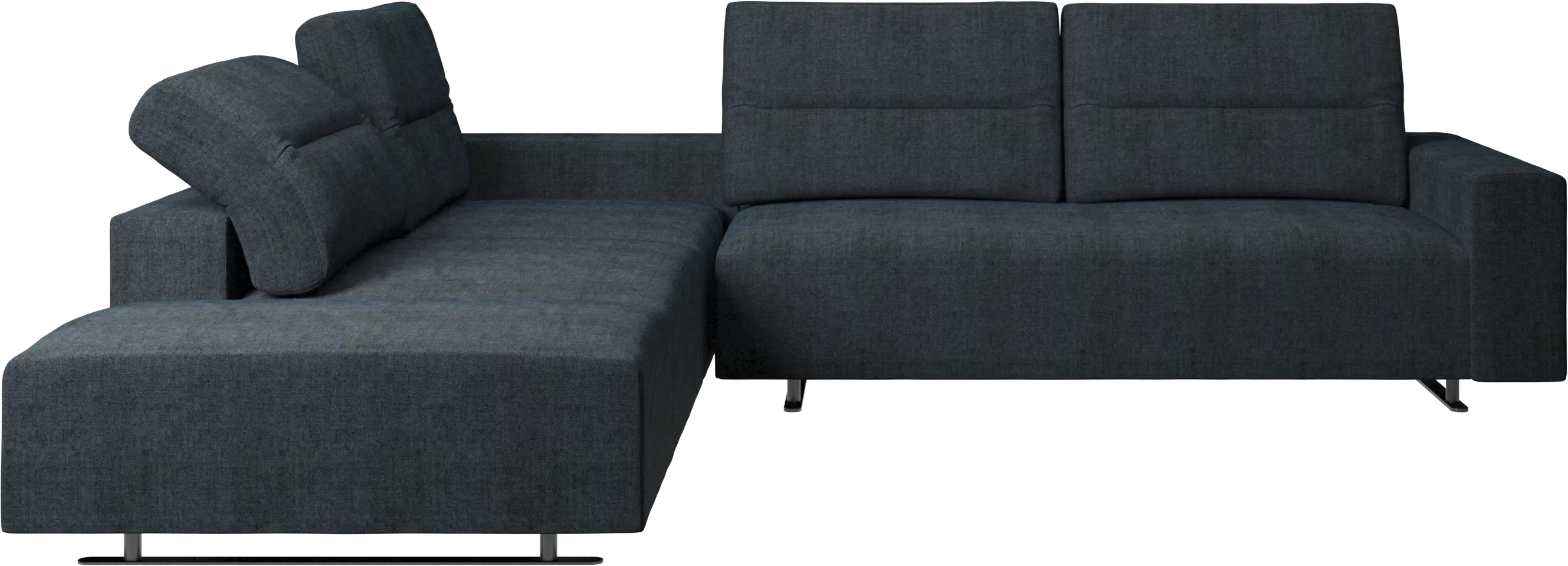 Hampton corner sofa with adjustable back and lounging unit