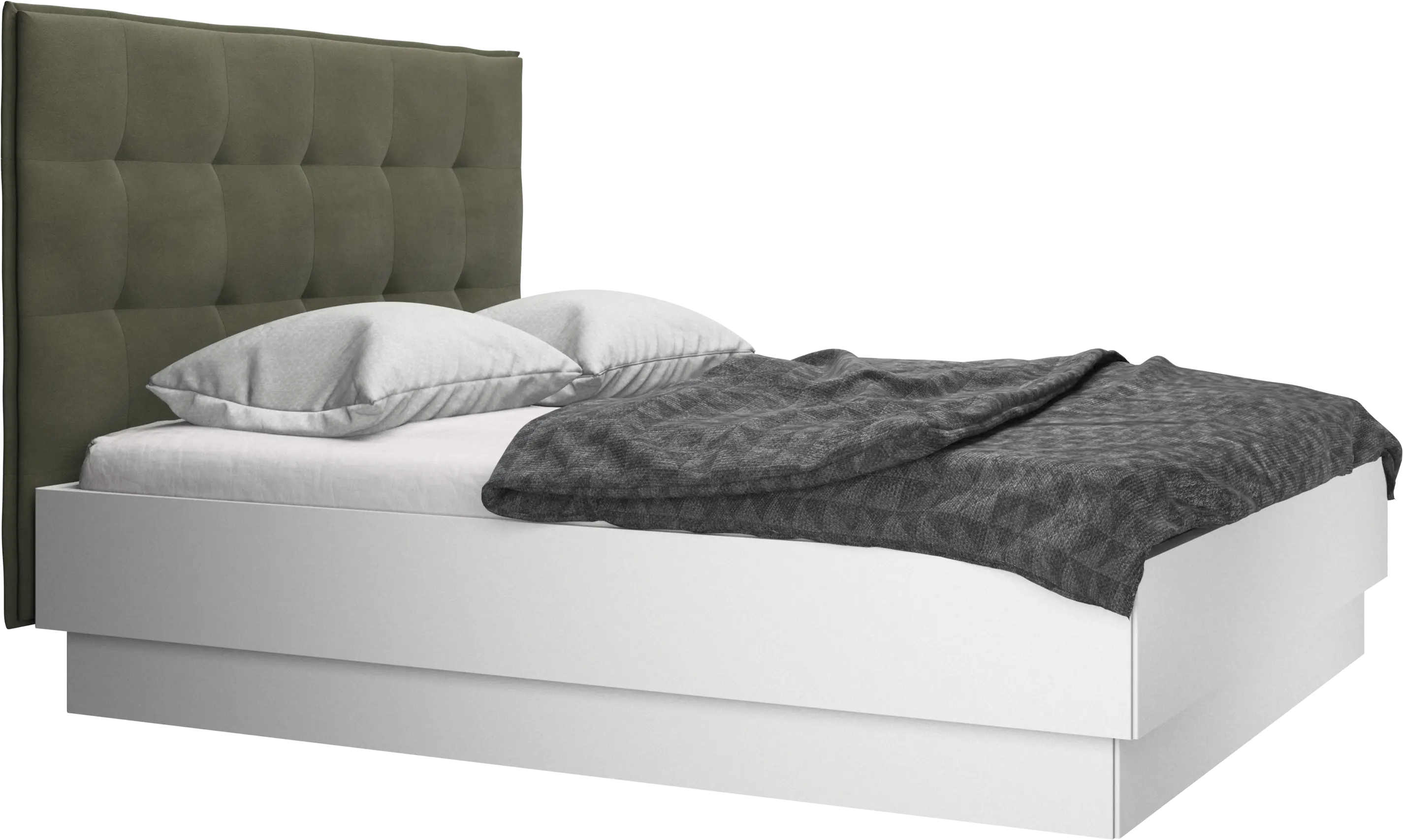 Lugano storage bed with lift-up frame and slats, excl. mattress