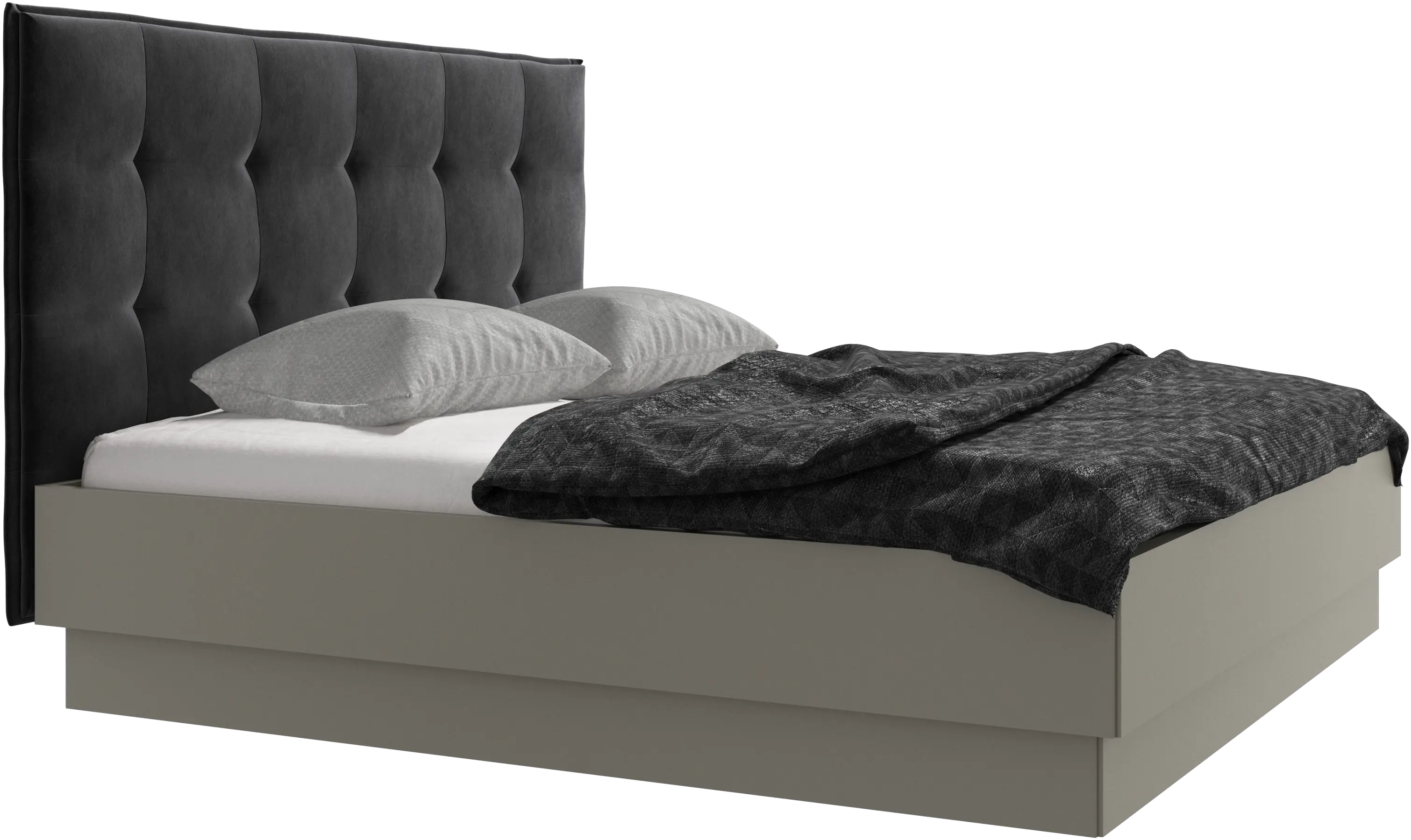 Lugano storage bed with lift-up frame and slats, excl. mattress