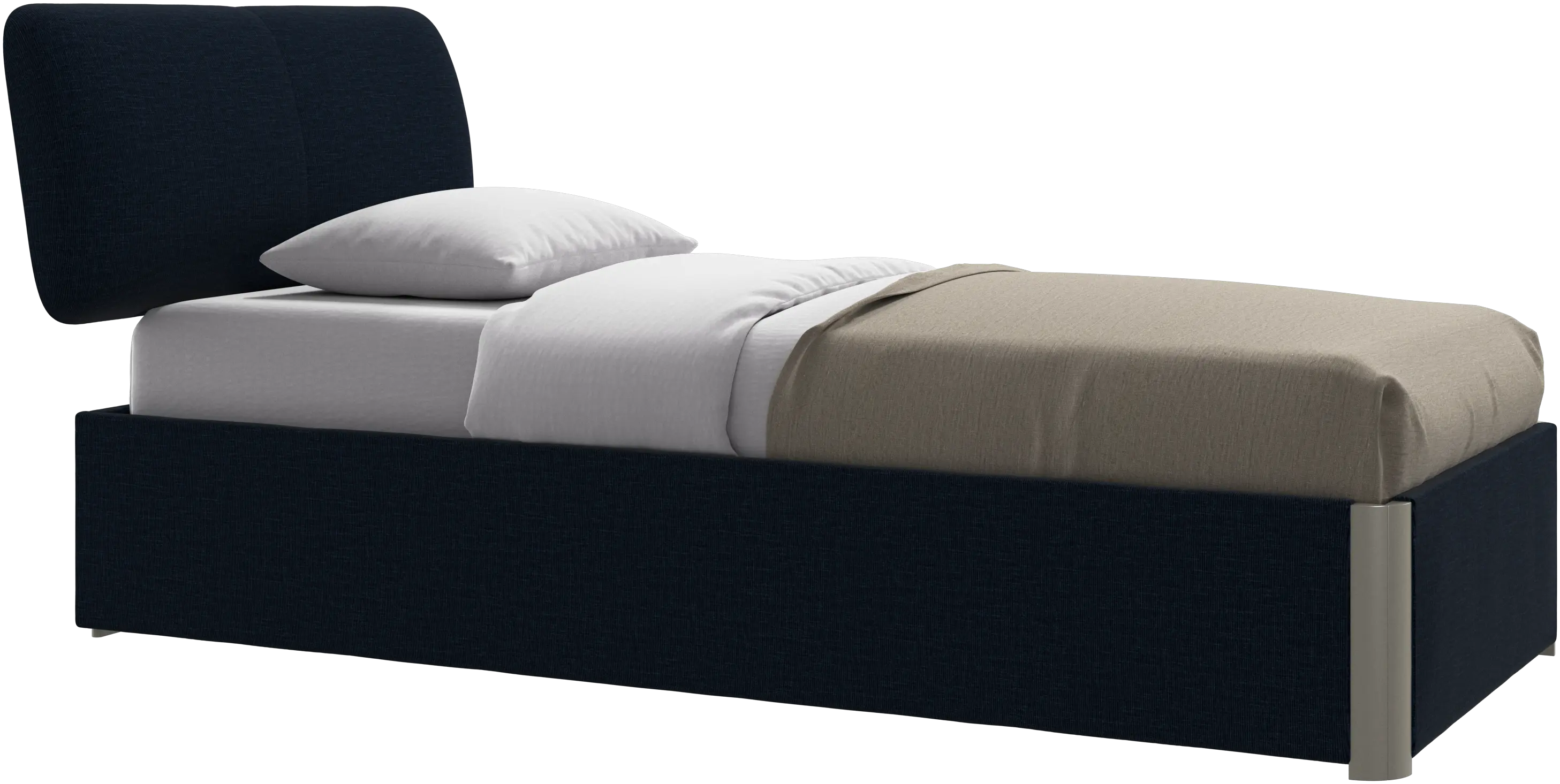 Element bed, bed-mounted headboard, with slats and storage solution, excl. mattress