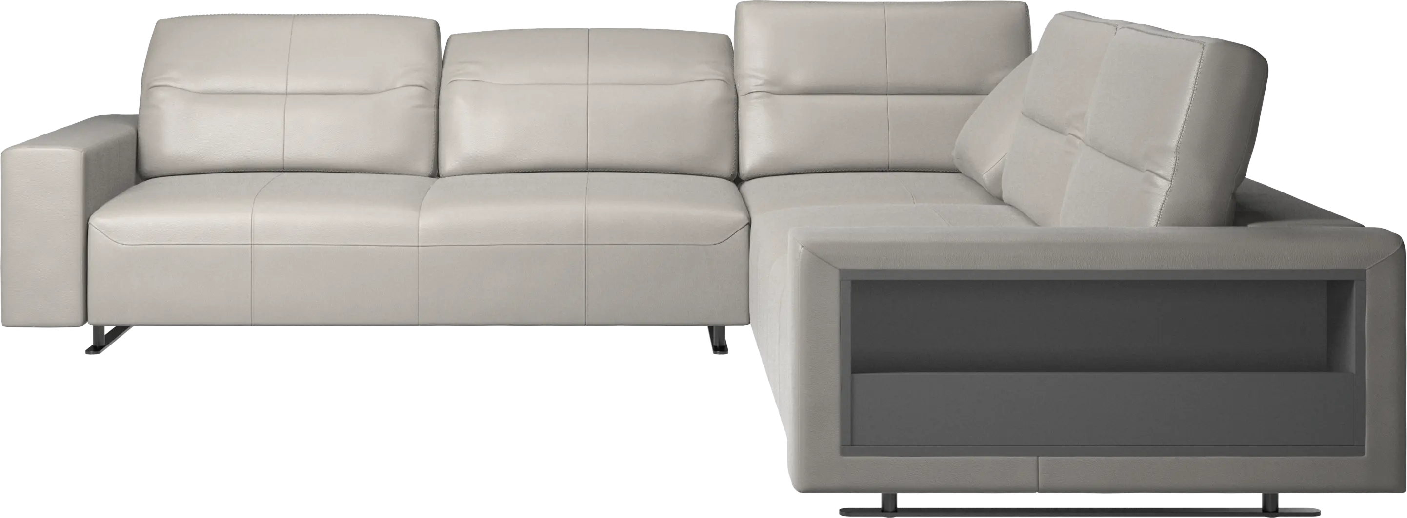 Hampton corner sofa with adjustable back and storage
