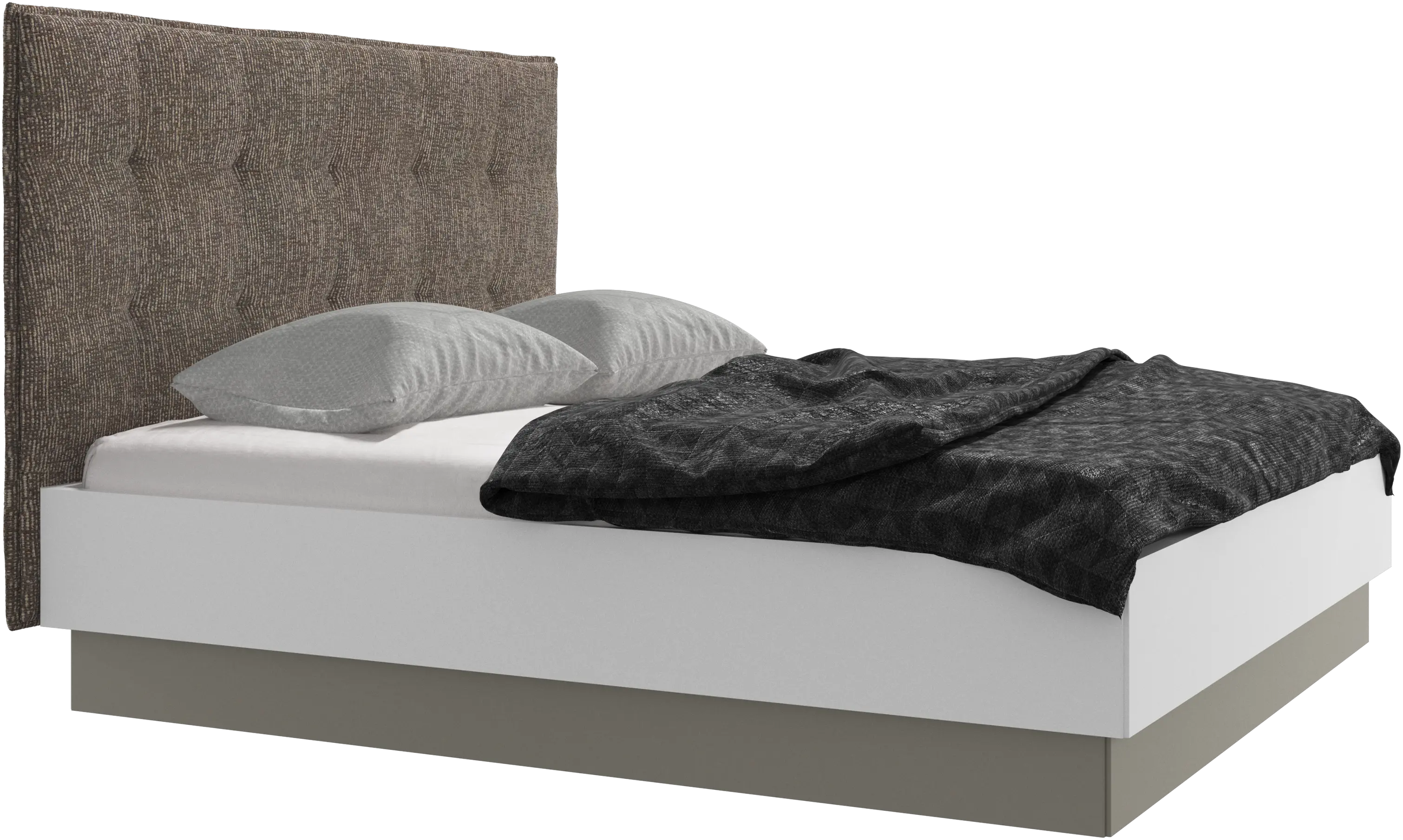 Lugano storage bed with lift-up frame and slats, excl. mattress