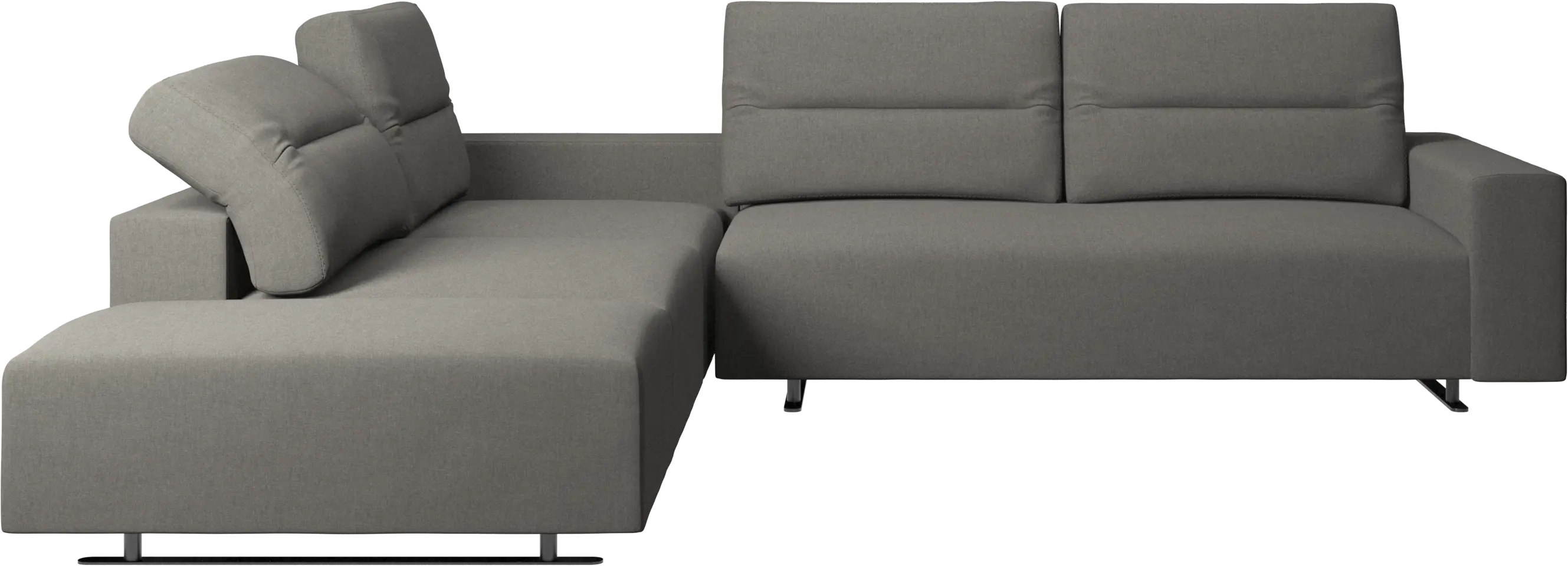 Hampton corner sofa with adjustable back and lounging unit