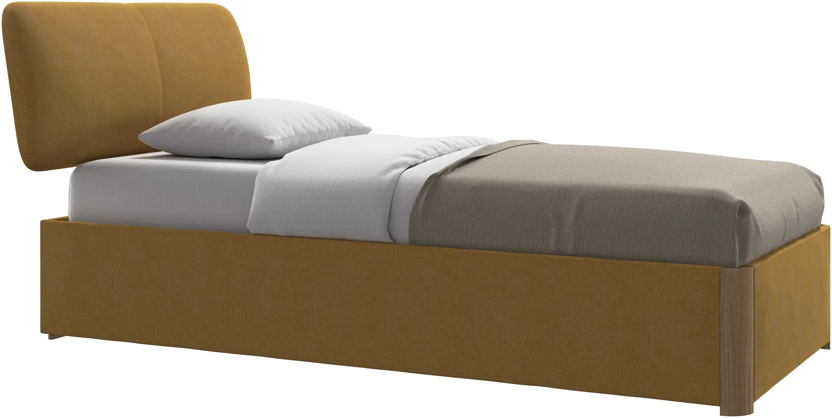 Element bed, bed-mounted headboard, with slats, excl. mattress