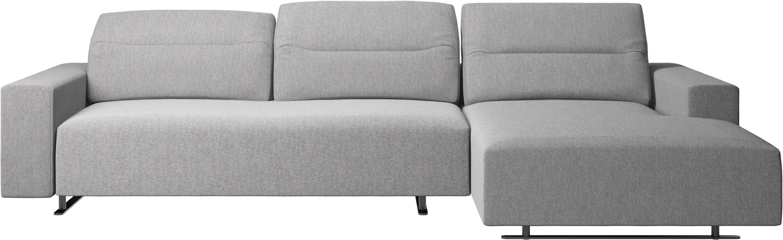 Hampton sofa with adjustable back, resting unit and storage both sides