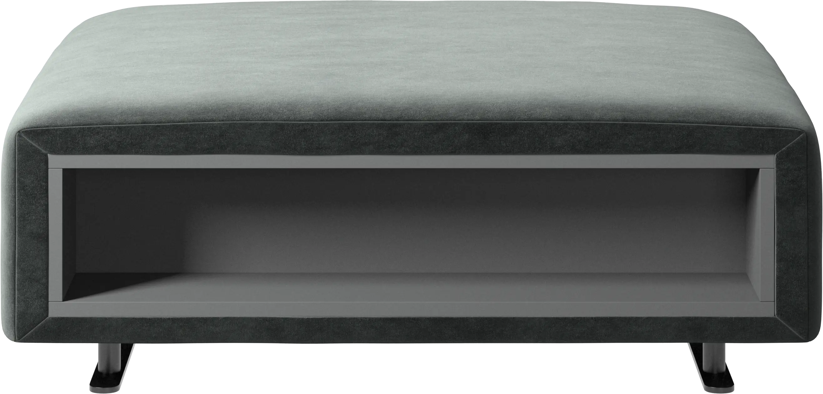 Hampton footstool with storage left and right sides
