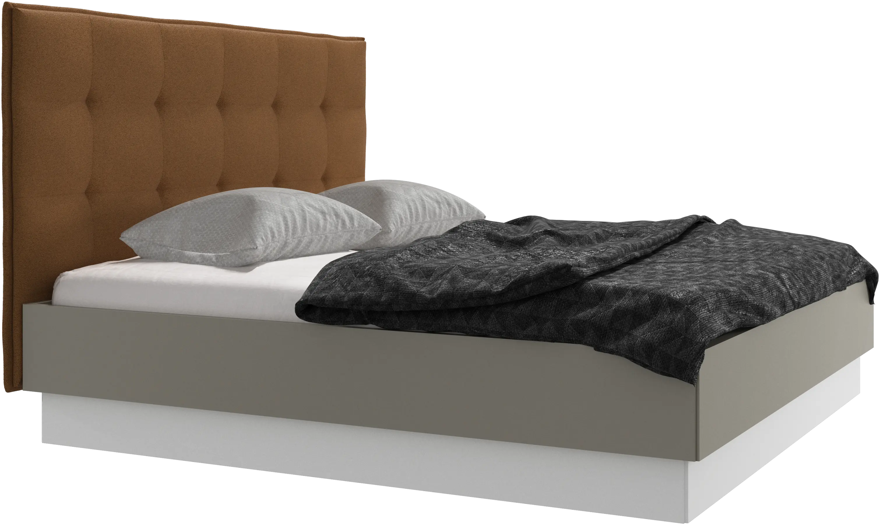 Lugano storage bed with lift-up frame and slats, excl. mattress