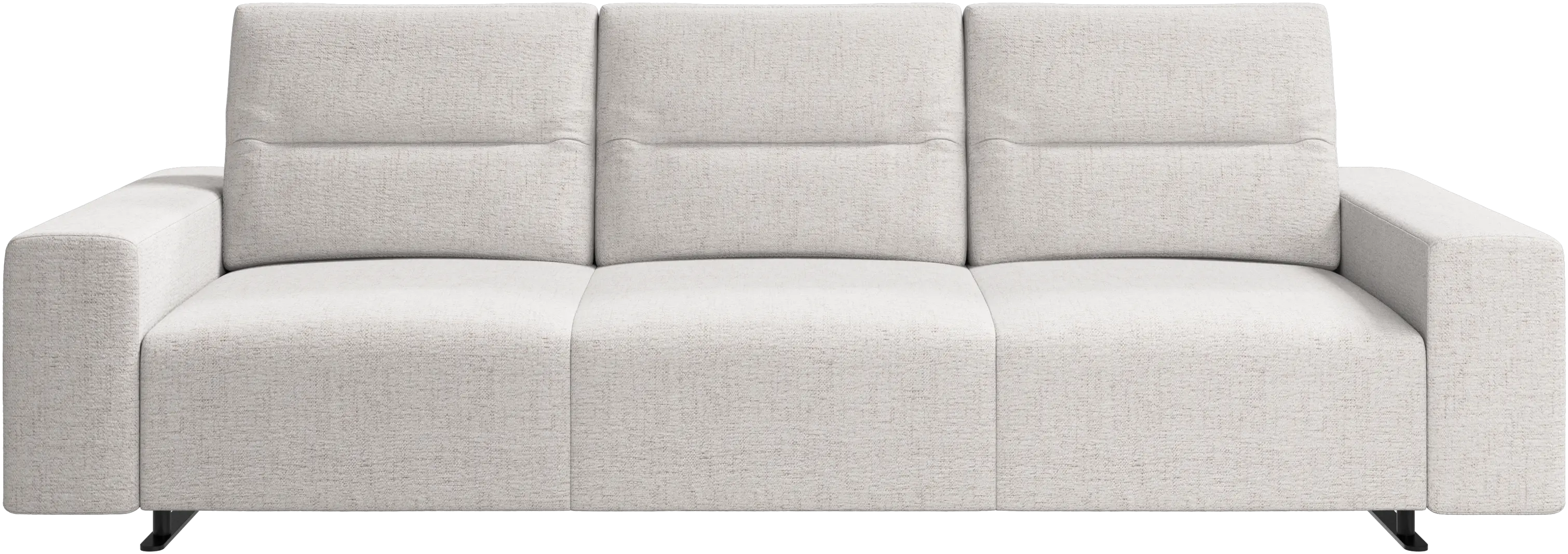 Hampton sofa with adjustable back and storage on the right side
