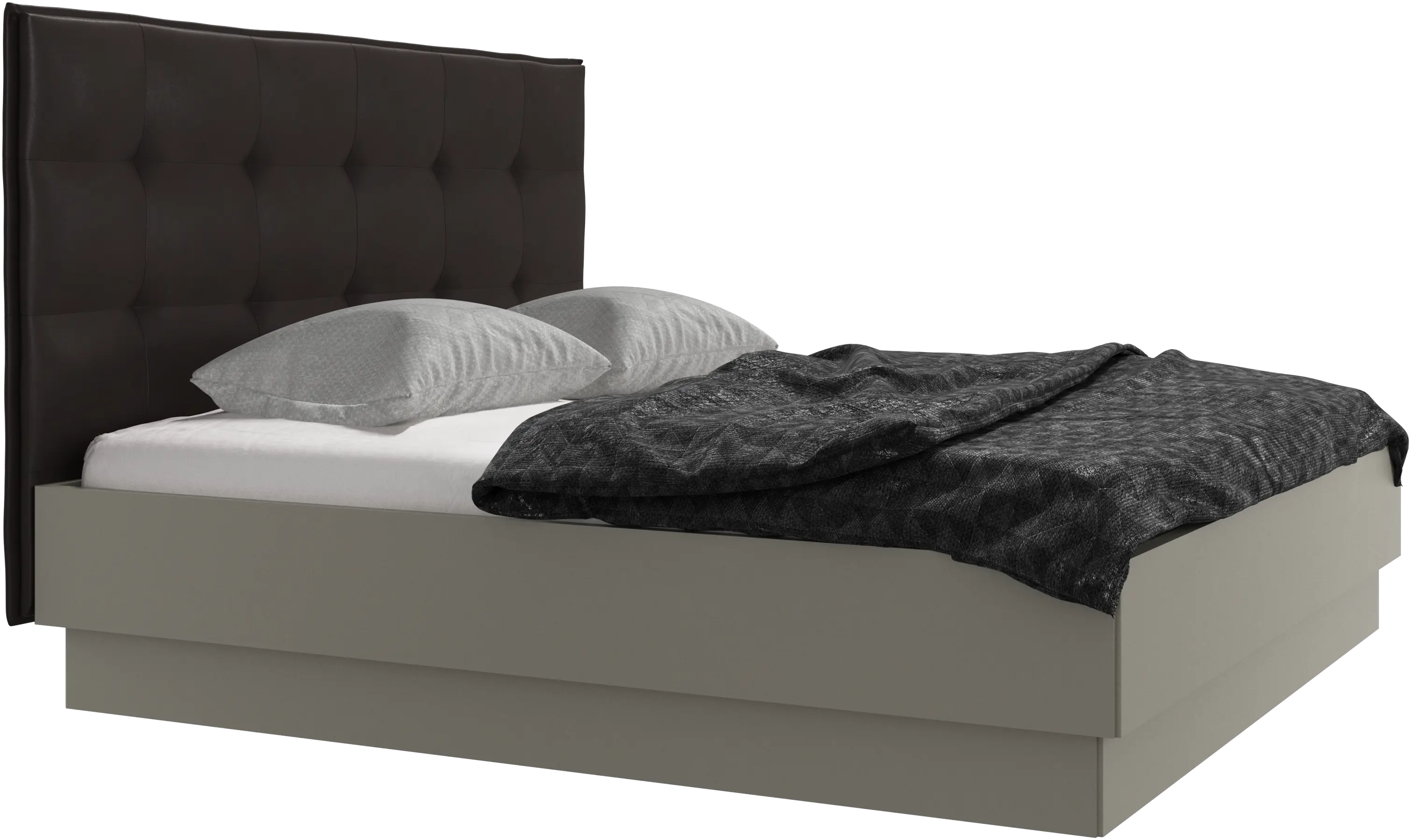 Lugano storage bed with lift-up frame and slats, excl. mattress