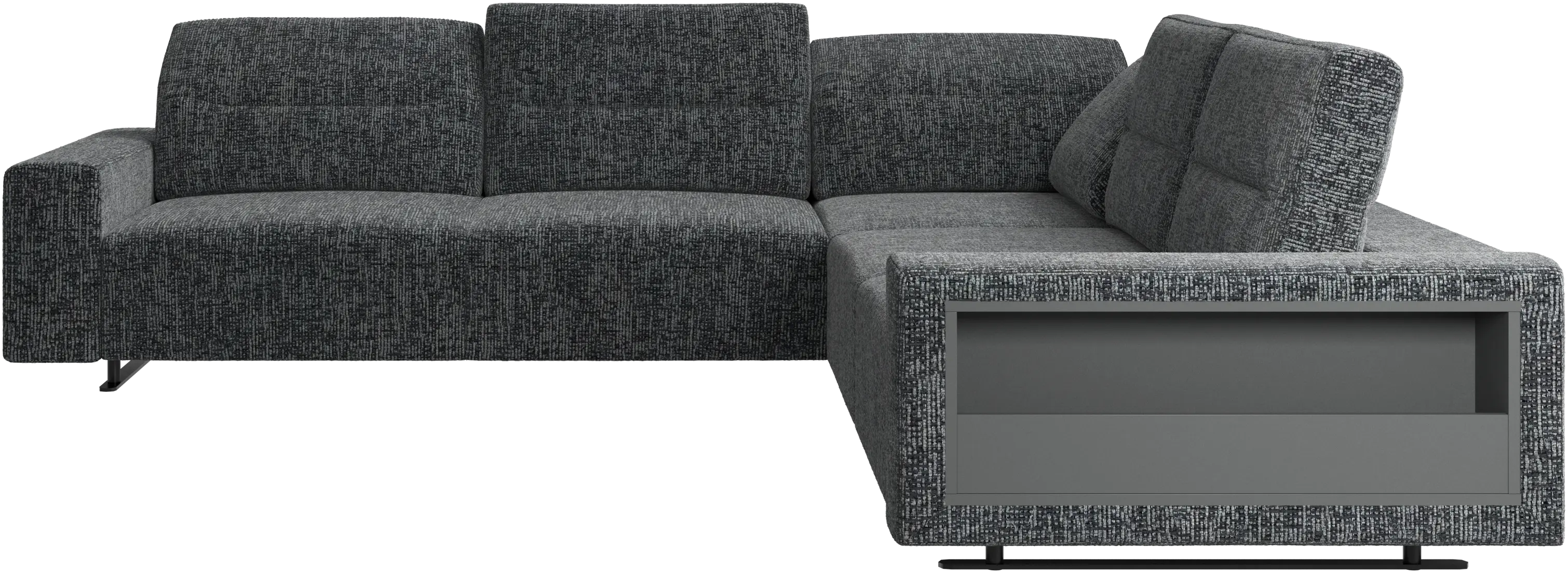 Hampton corner sofa with adjustable back and storage