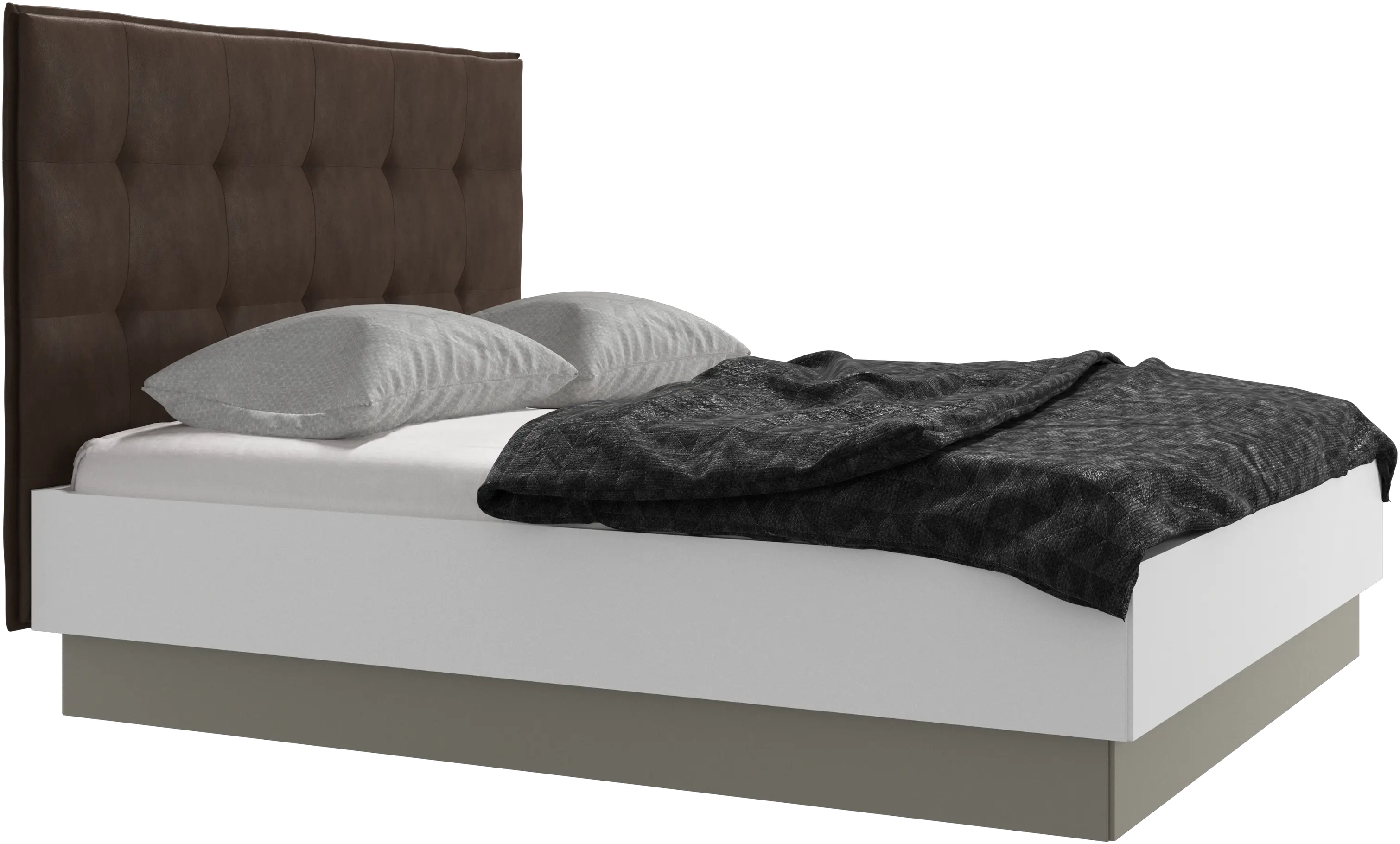 Lugano storage bed with lift-up frame and slats, excl. mattress