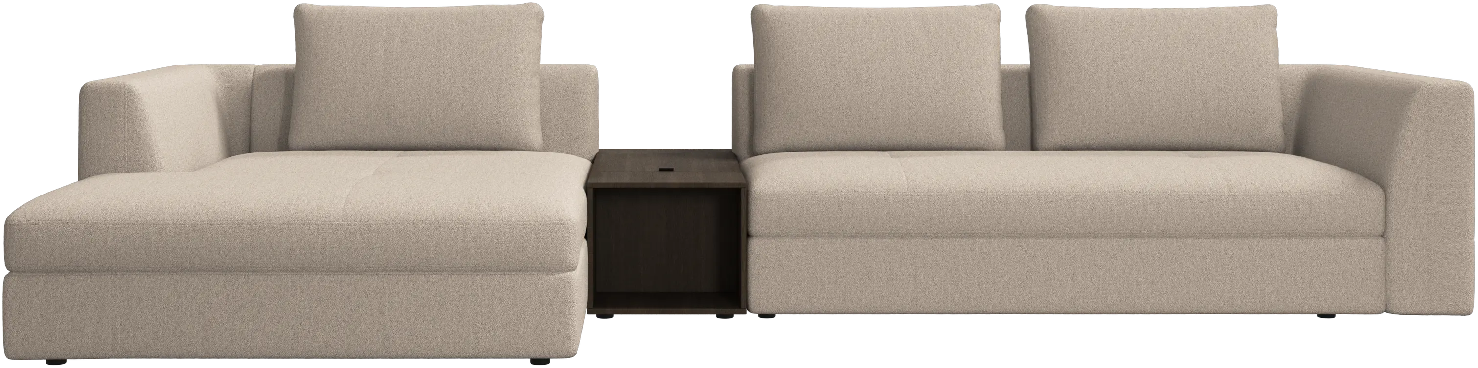 Bergamo chaise longue sofa with storage