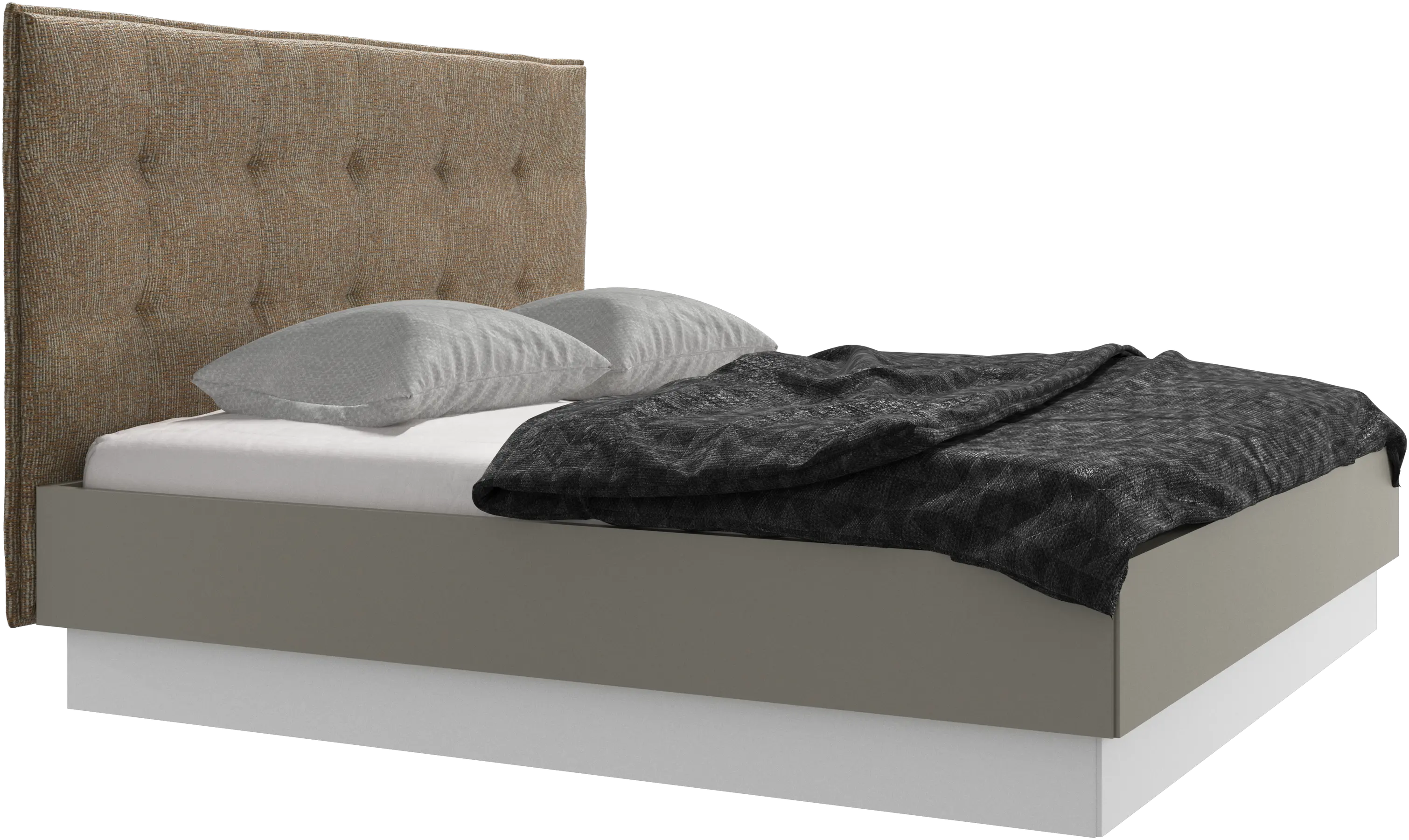 Lugano storage bed with lift-up frame and slats, excl. mattress
