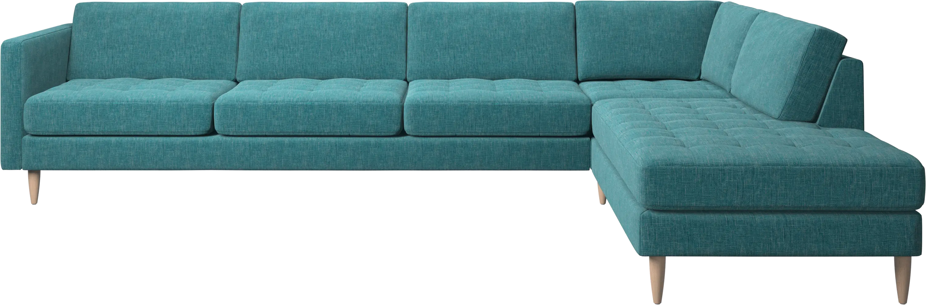 Osaka corner sofa with lounging unit, tufted seat