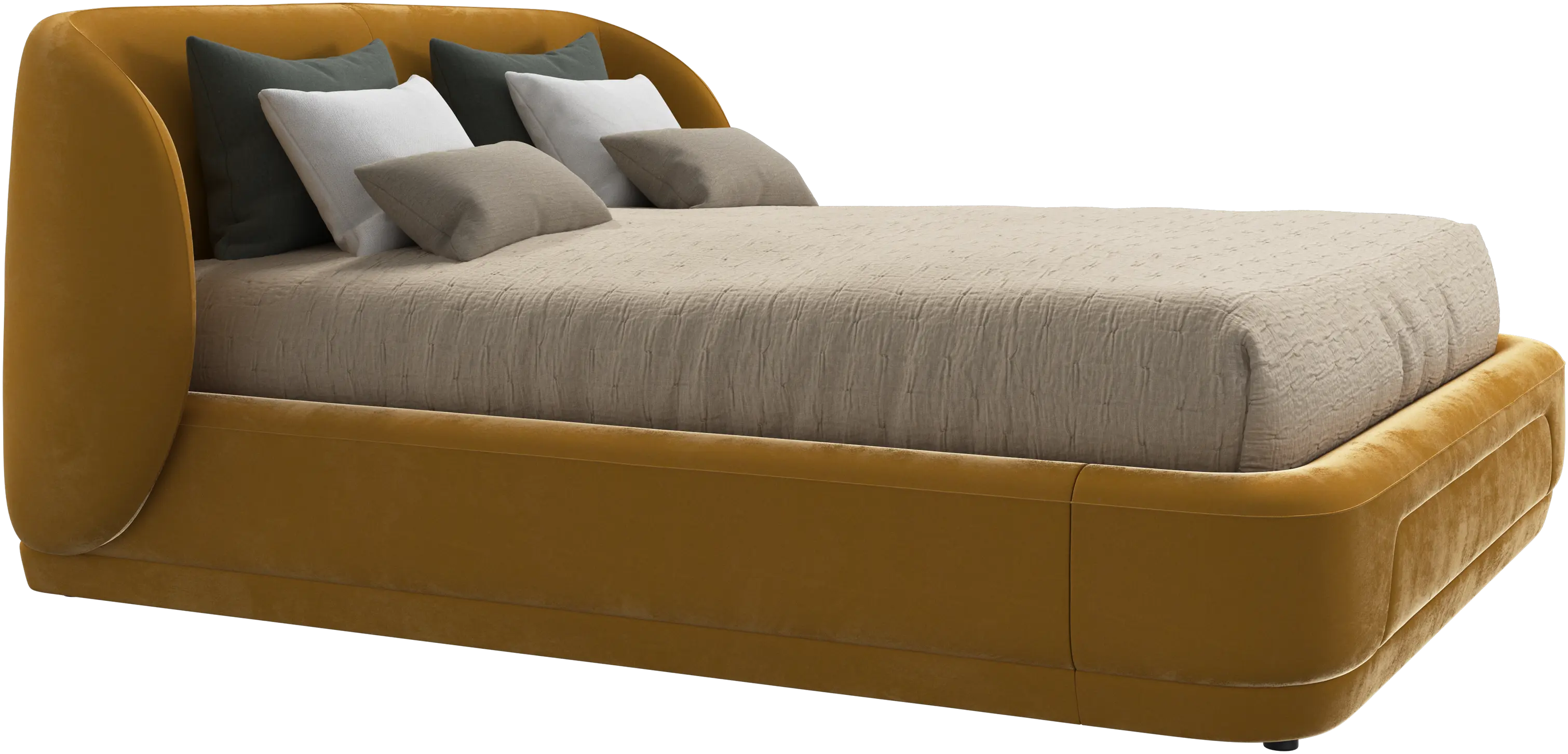 Bolzano bed with slats  - W160xL200cm