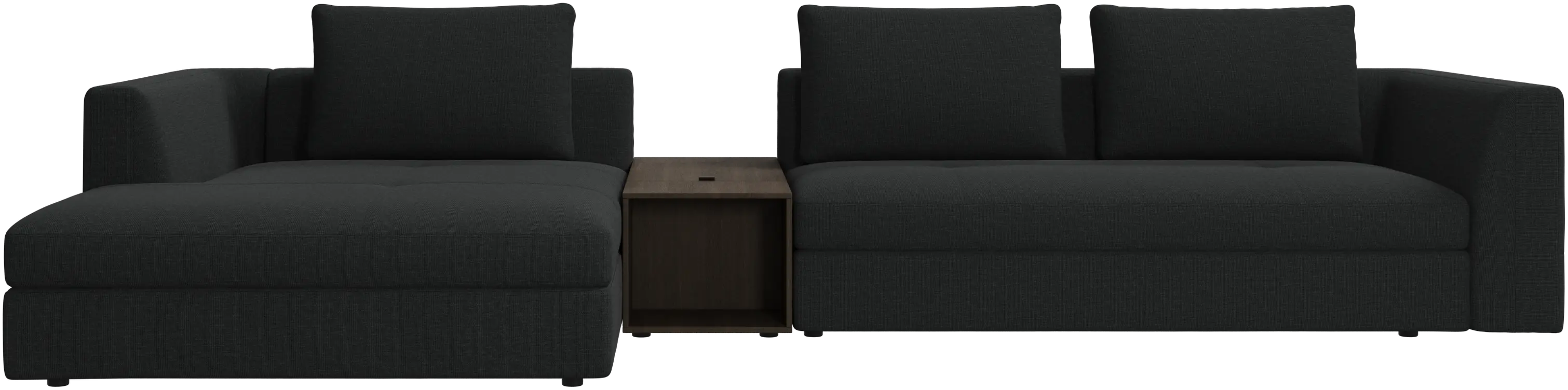 Bergamo chaise longue sofa with storage