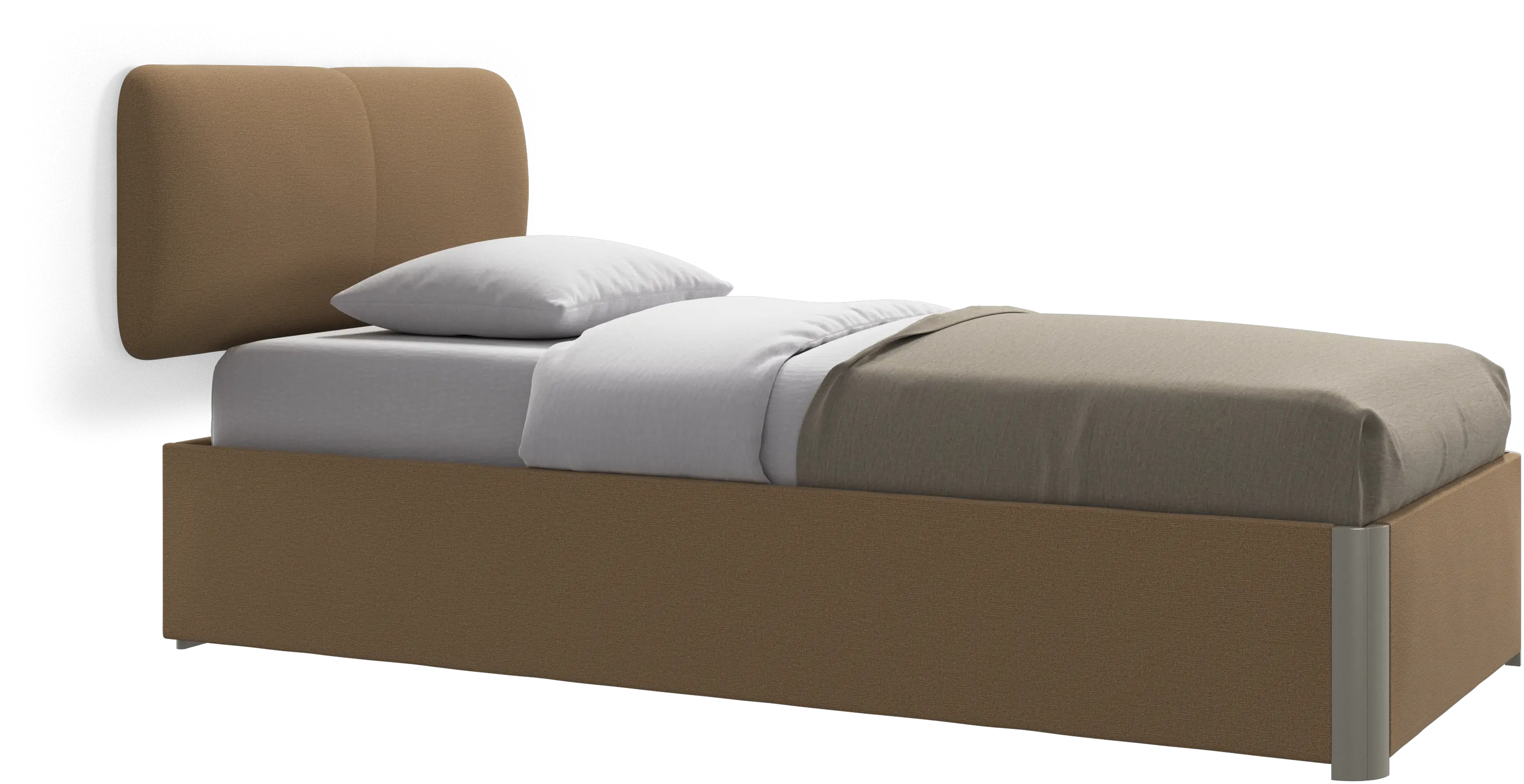 Element bed, wall-mounted headboard, with slats and storage solution, excl. mattress
