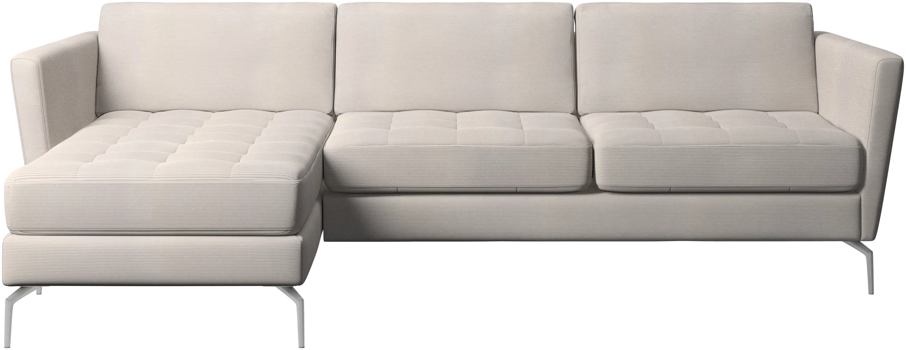 Osaka sofa with resting unit, tufted seat