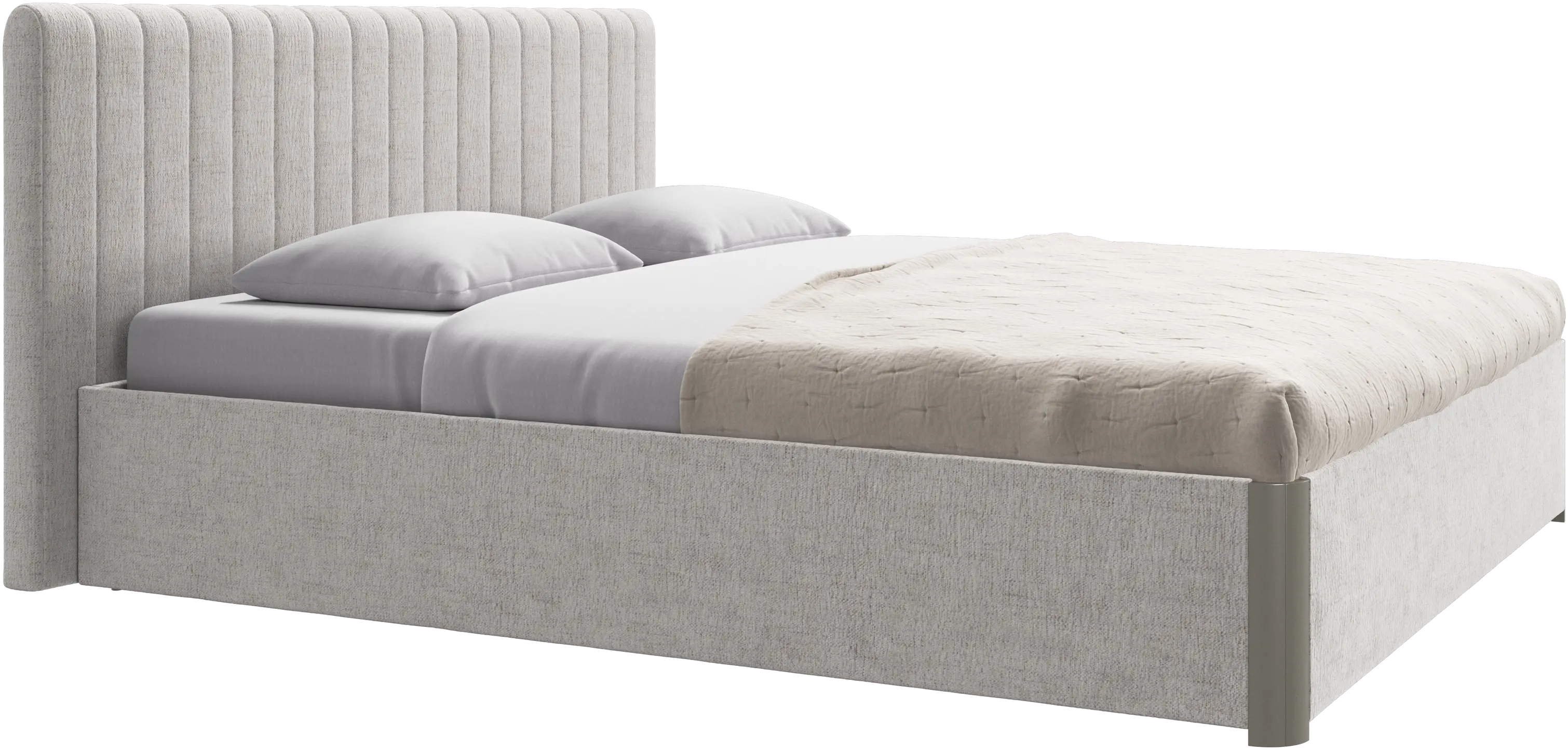 Element bed, bed-mounted headboard, with slats and storage solution, excl. mattress