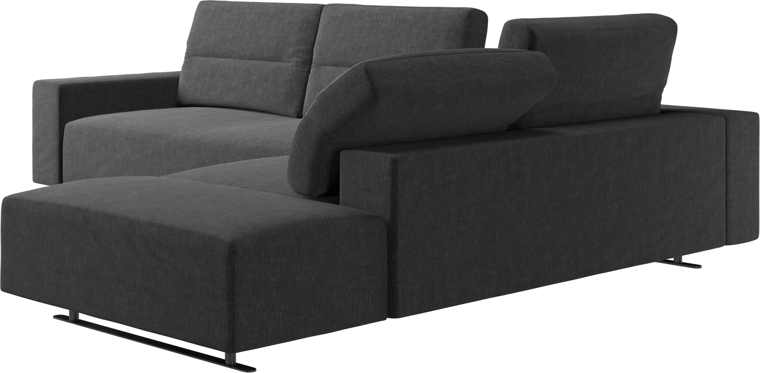 Hampton corner sofa with adjustable back and storage on left side