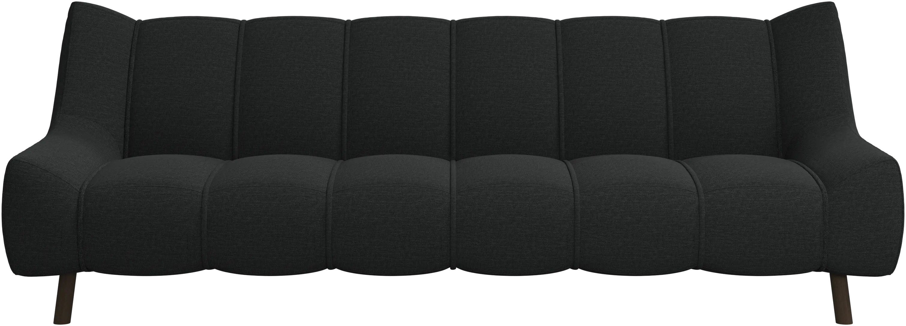 Canapé 3 places Nawabari, jambe en bois