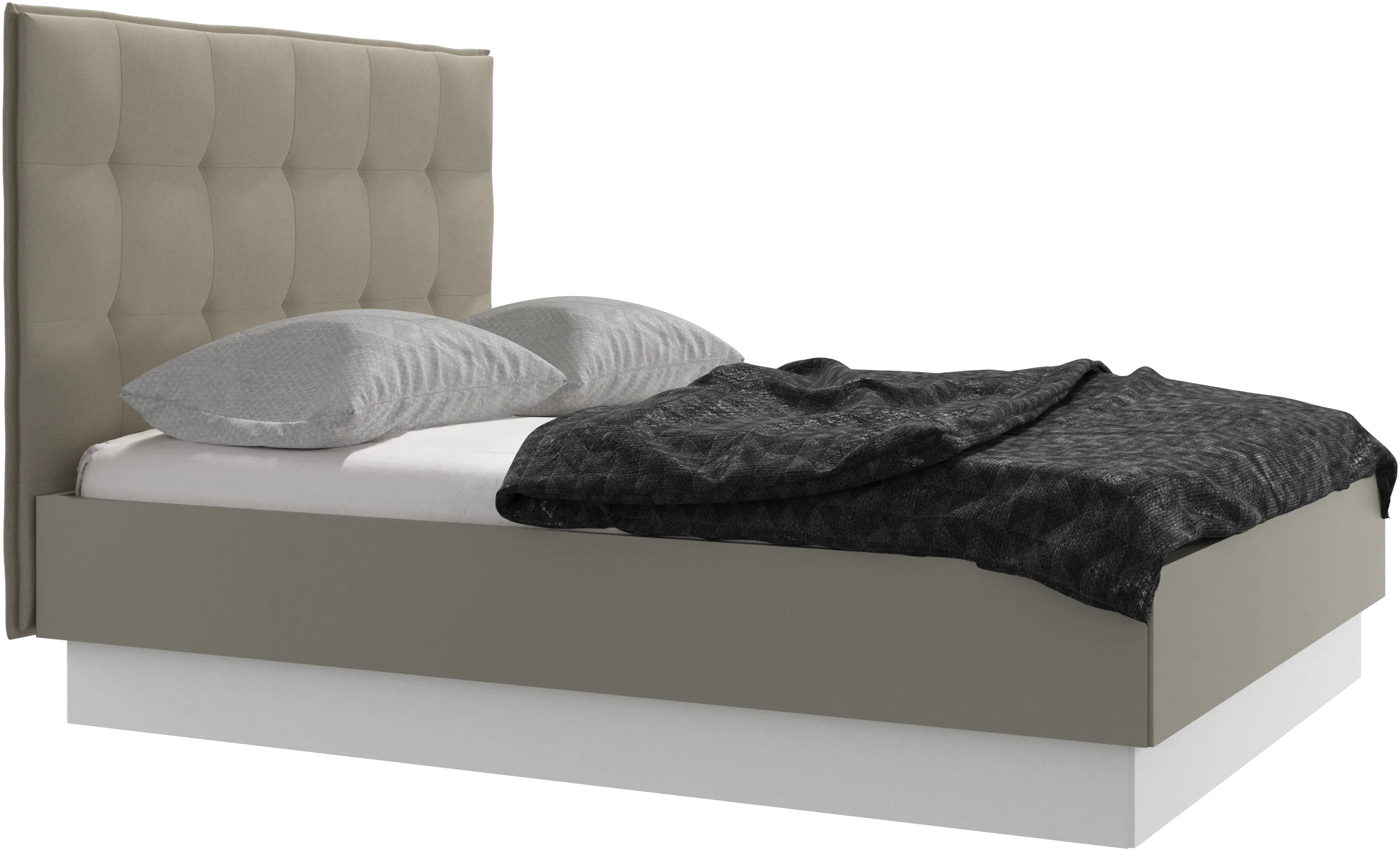 Lugano storage bed with lift-up frame and slats, excl. mattress
