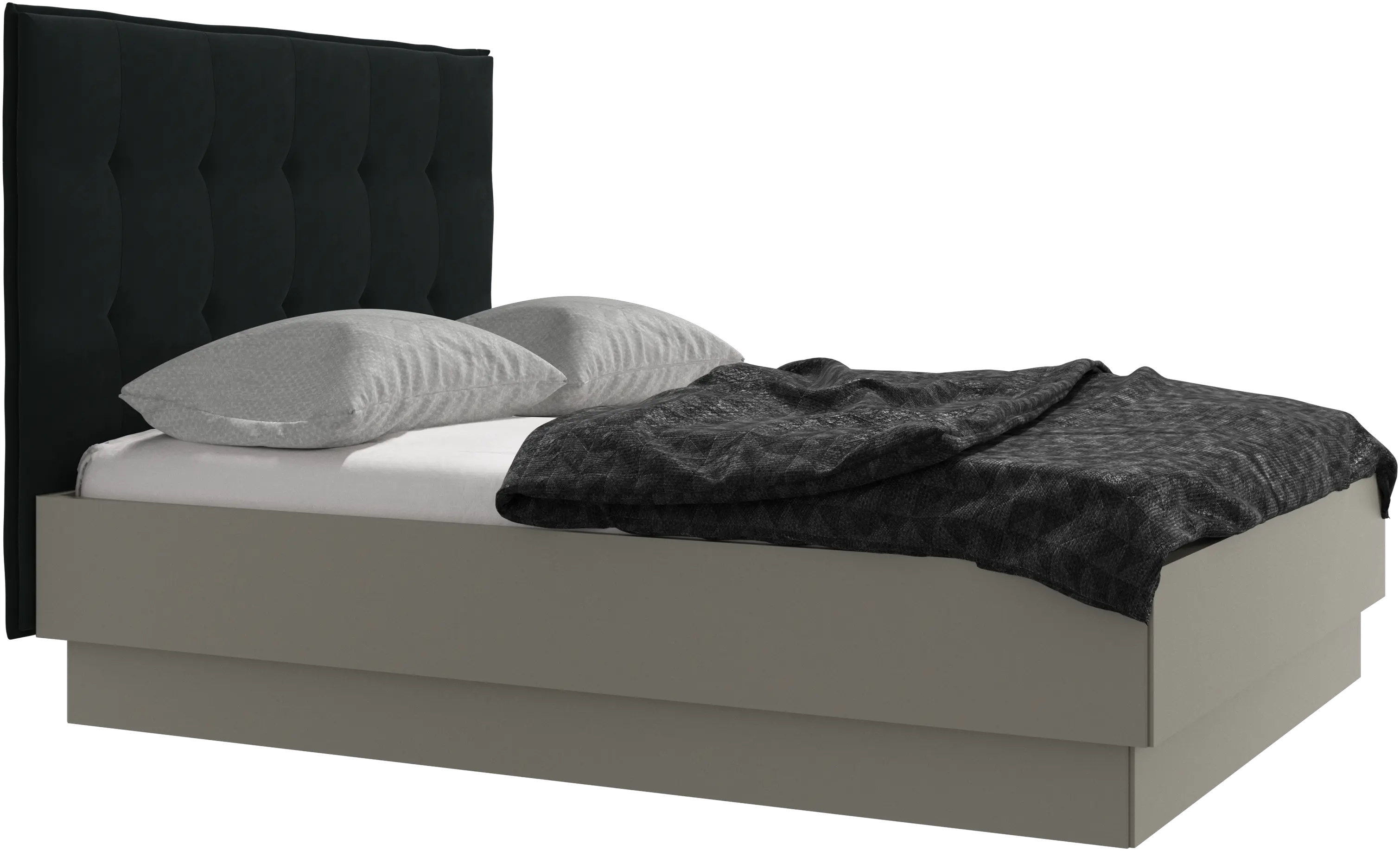Lugano storage bed with lift-up frame and slats, excl. mattress