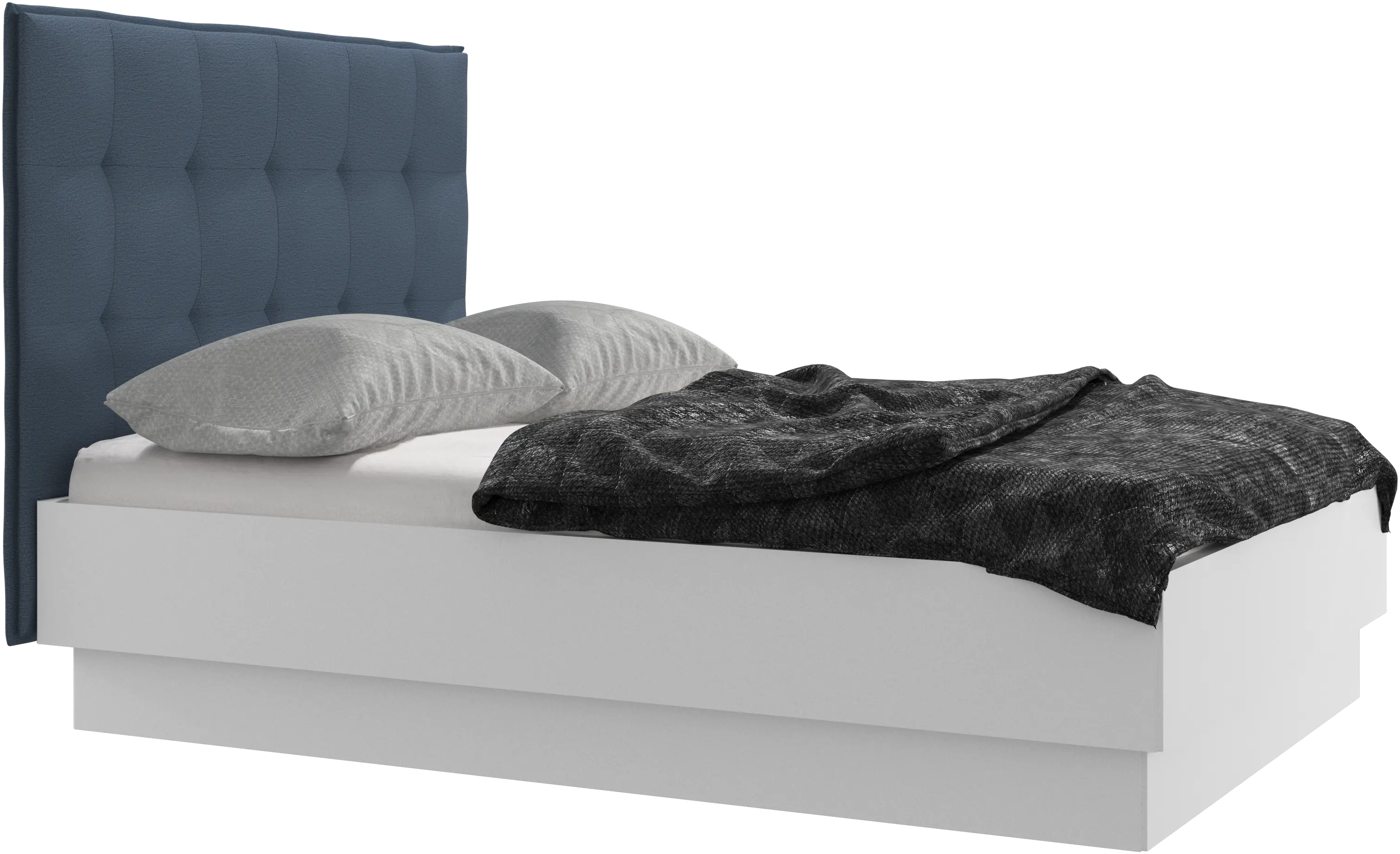 Lugano storage bed with lift-up frame and slats, excl. mattress