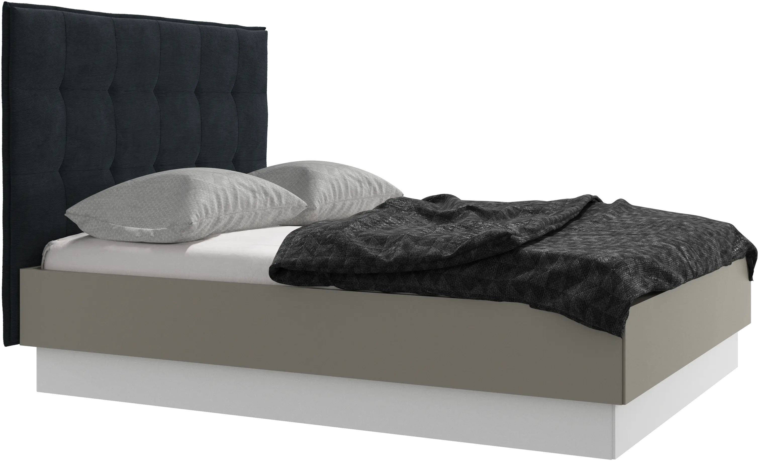 Lugano storage bed with lift-up frame and slats, excl. mattress