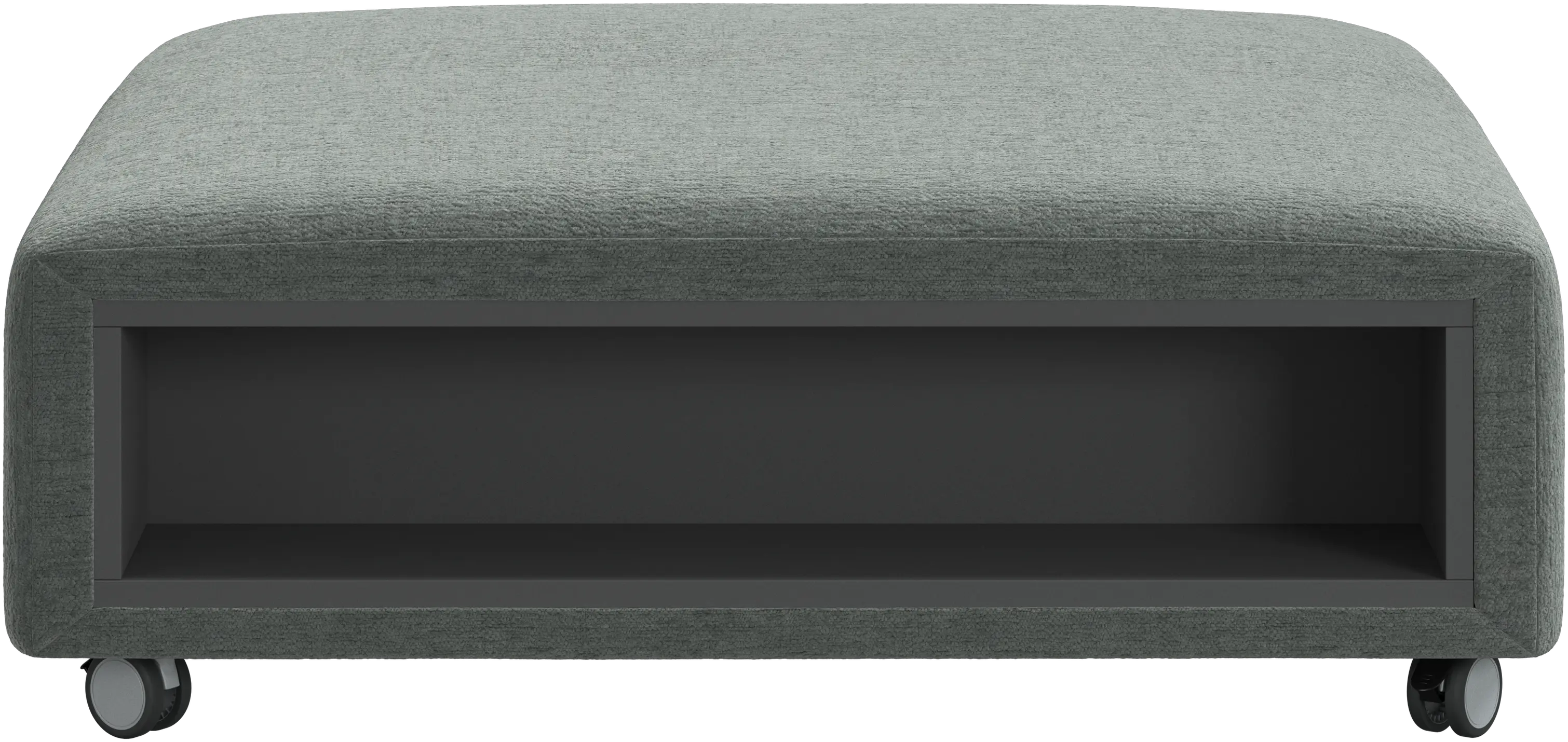 Puf con ruedas Hampton con almacenamiento en lados derecho e izquierdo