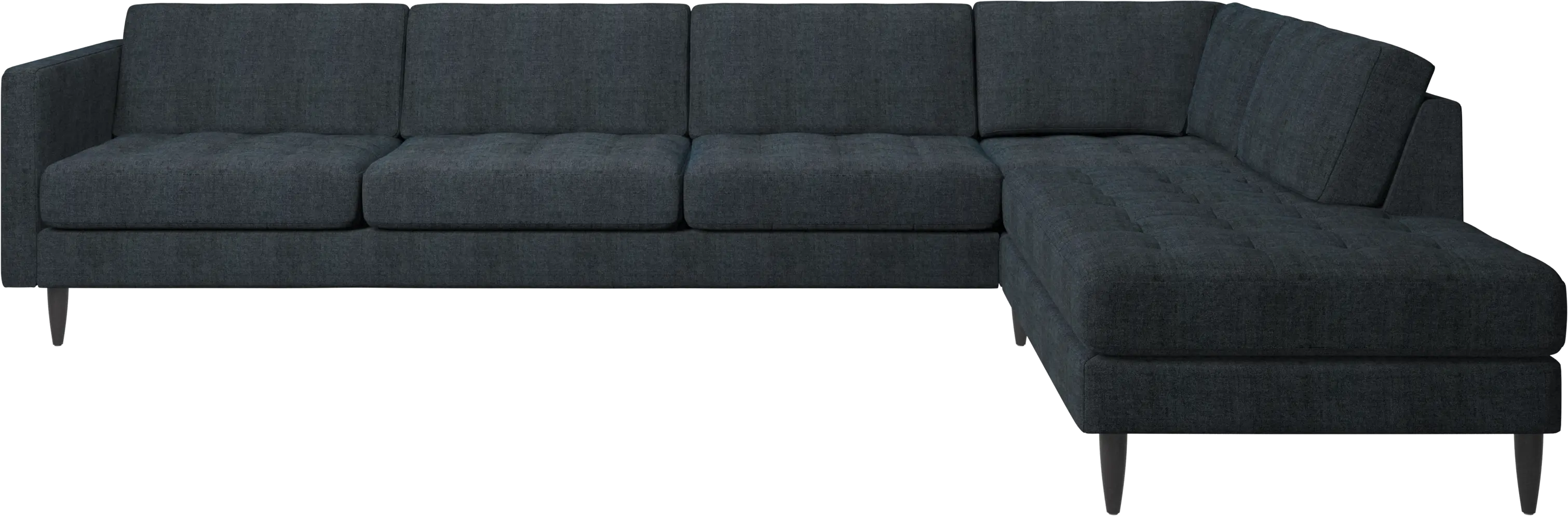 Osaka corner sofa with lounging unit, tufted seat