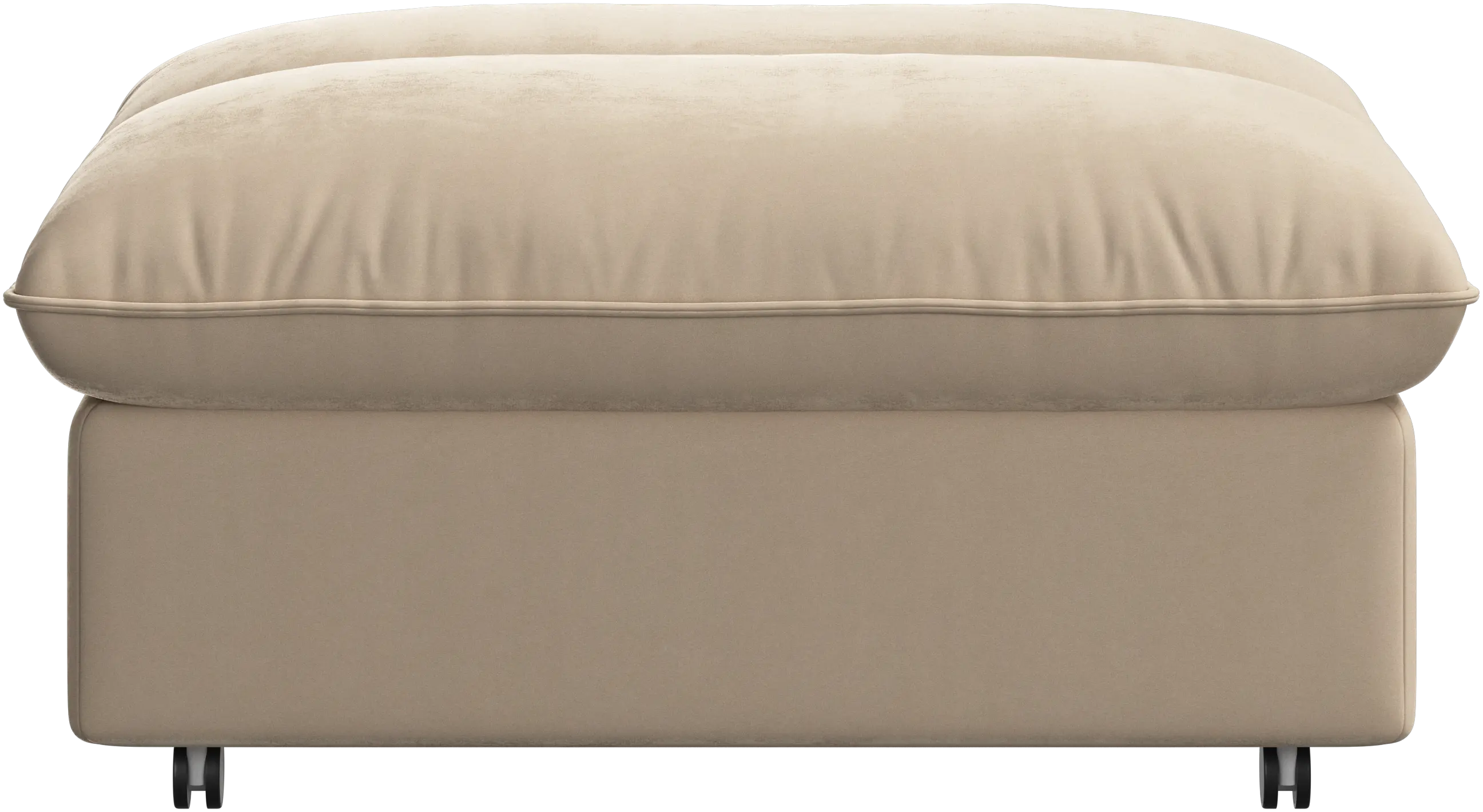 Southampton pouf on wheels with storage