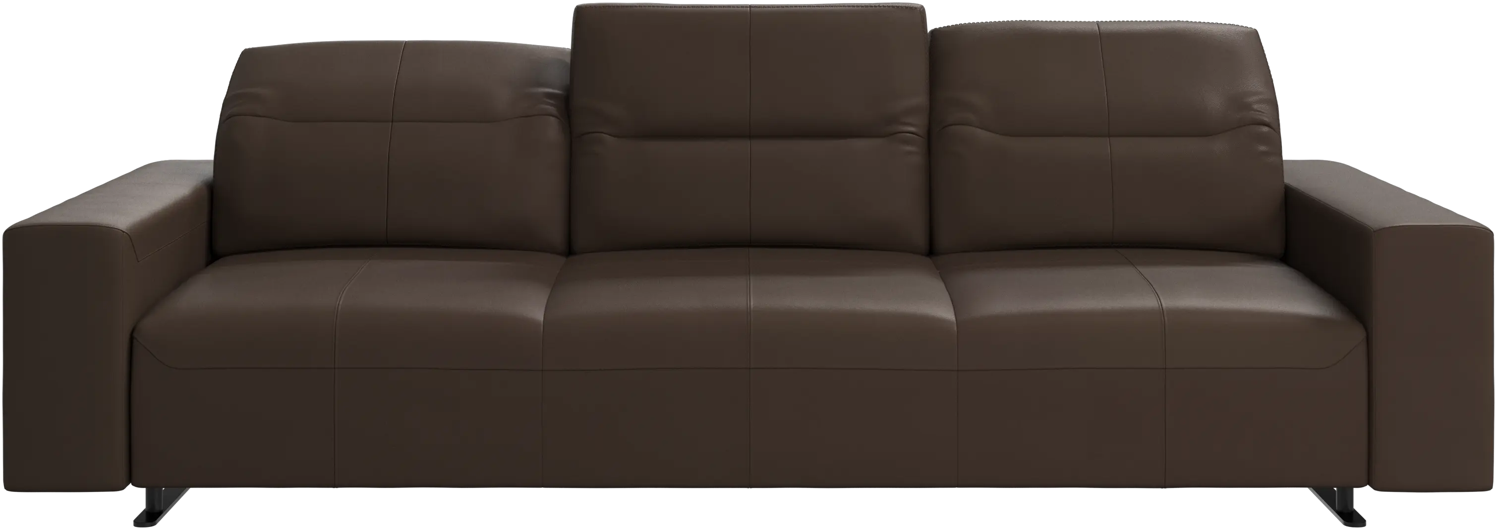 Hampton sofa with adjustable back and storage on the right side