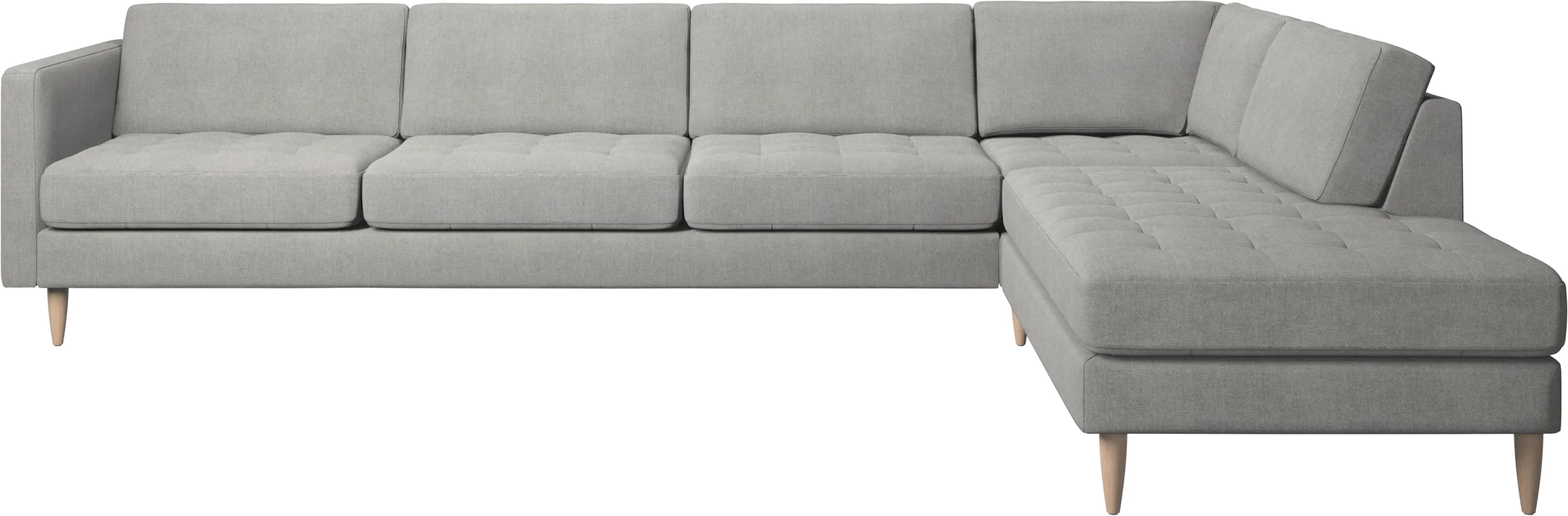 Osaka corner sofa with lounging unit, tufted seat