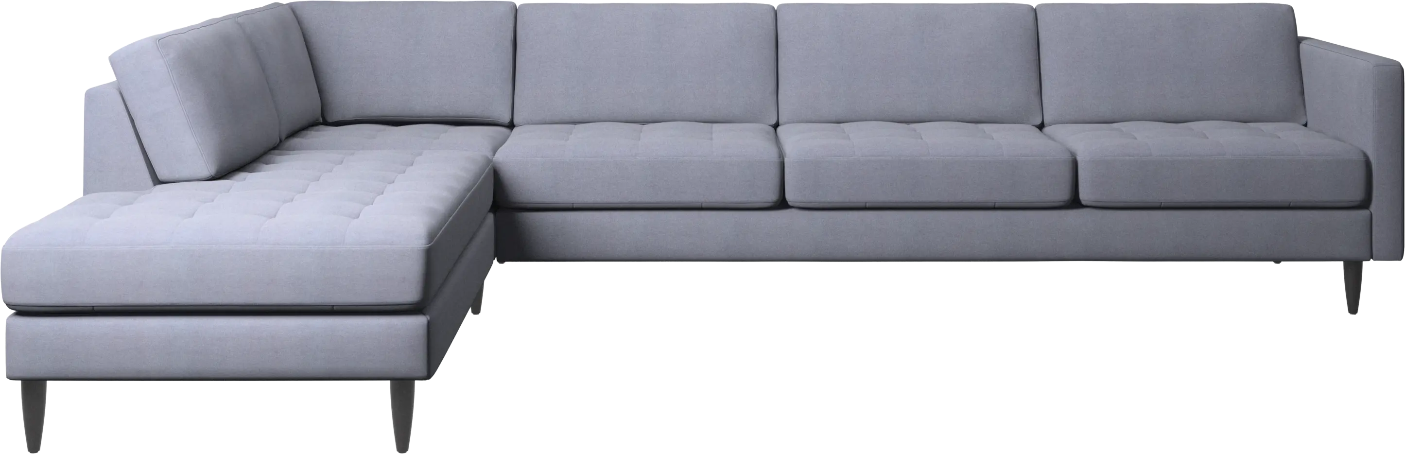 Osaka corner sofa with lounging unit, tufted seat
