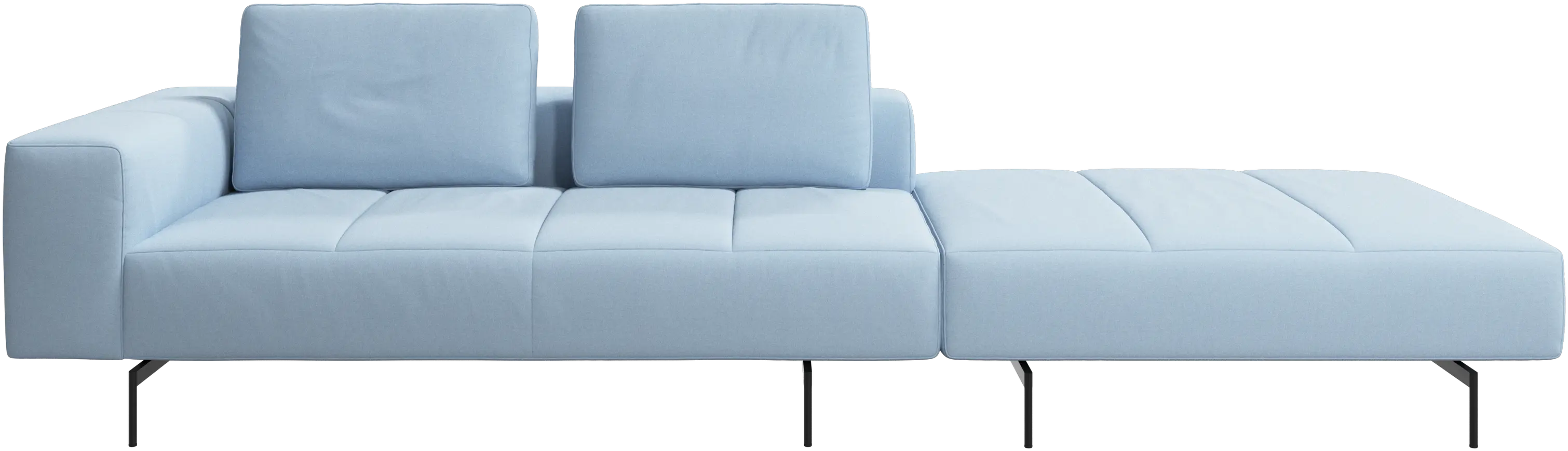 Amsterdam sofa with footstool on right side