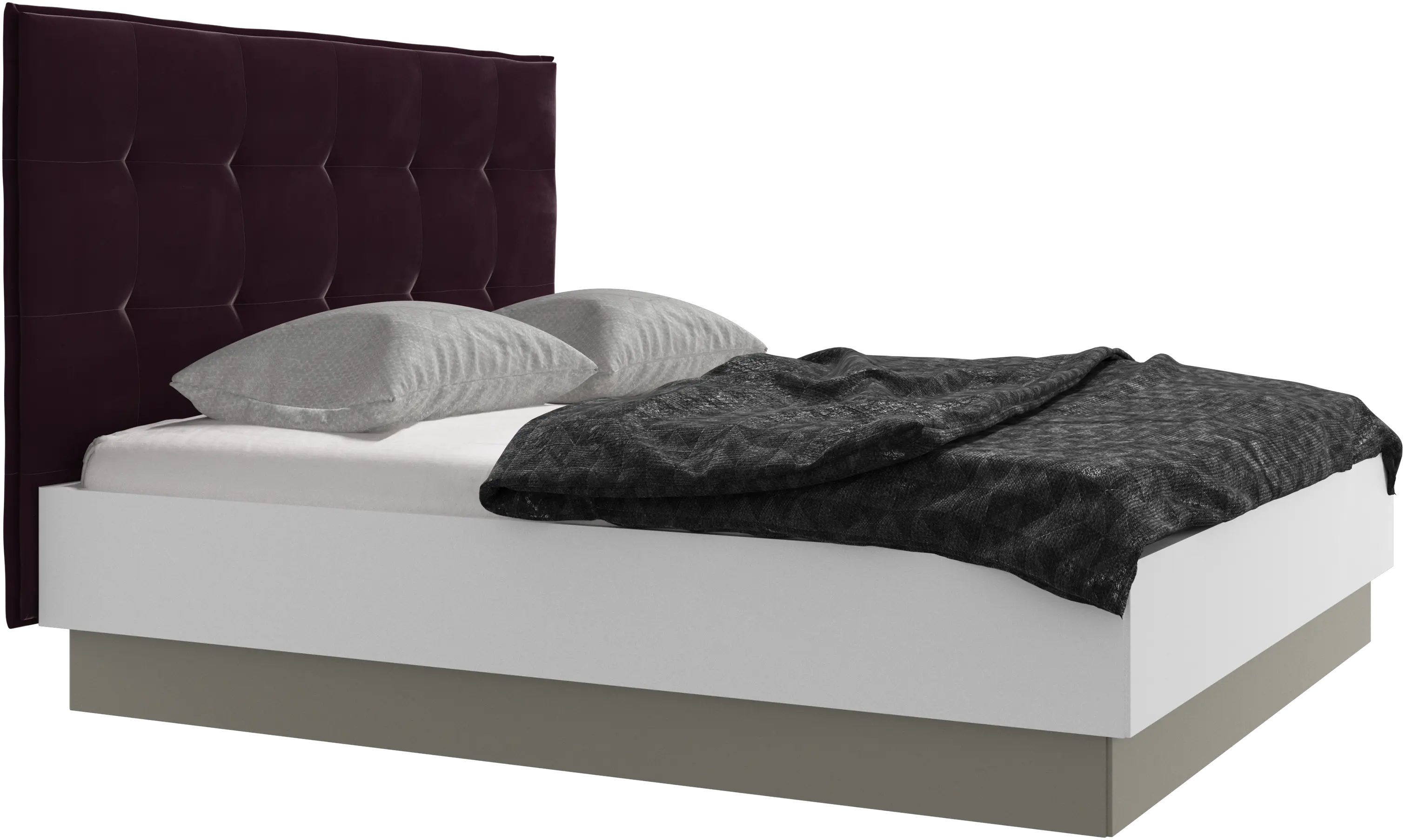 Lugano storage bed with lift-up frame and slats, excl. mattress
