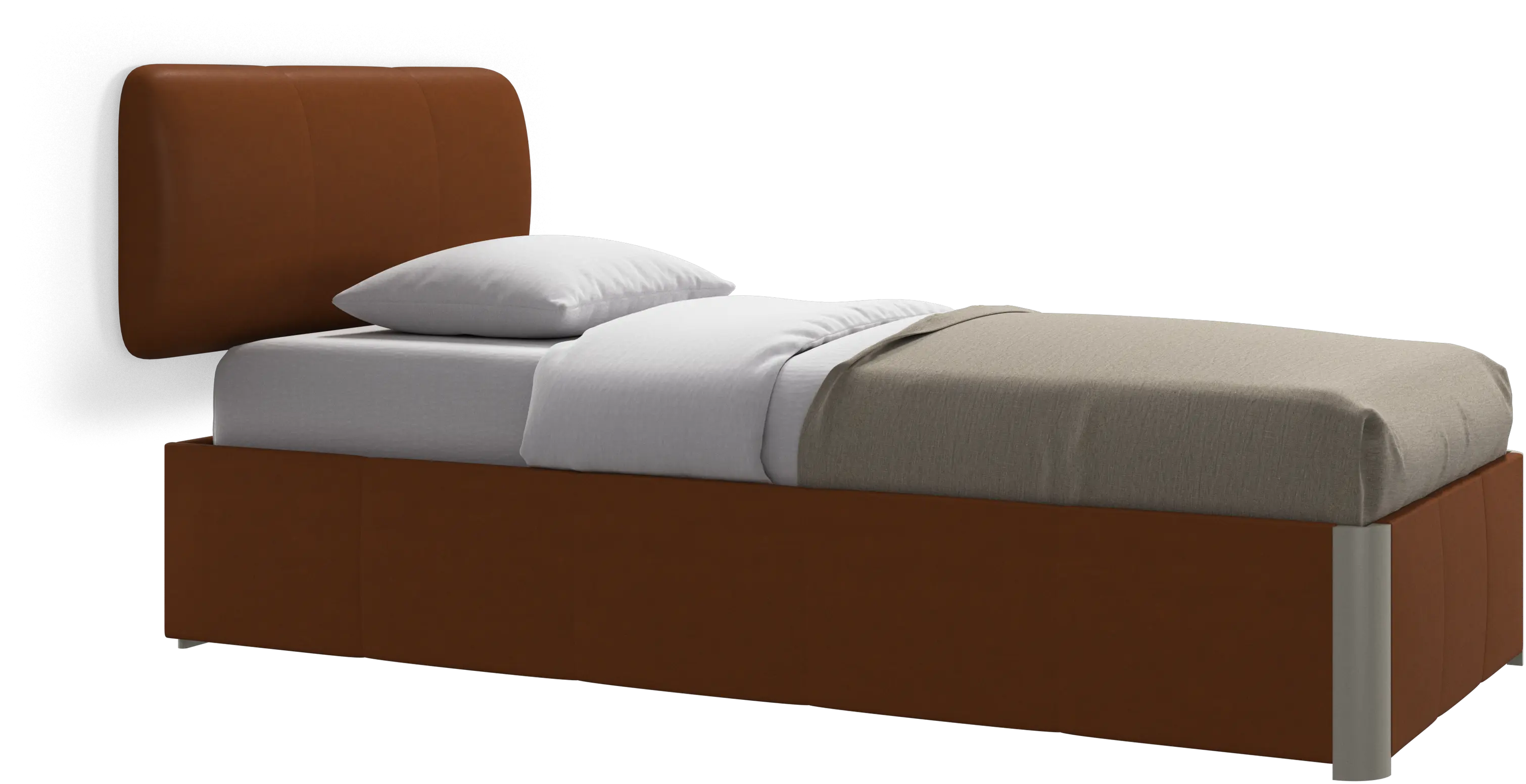 Element bed, wall-mounted headboard, with slats and storage solution, excl. mattress