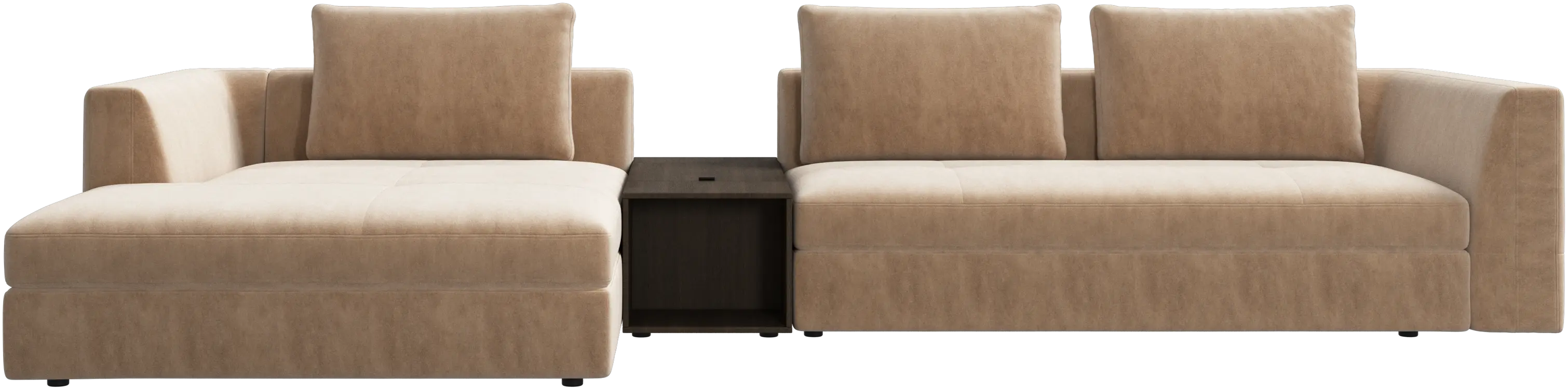 Bergamo chaise longue sofa with storage